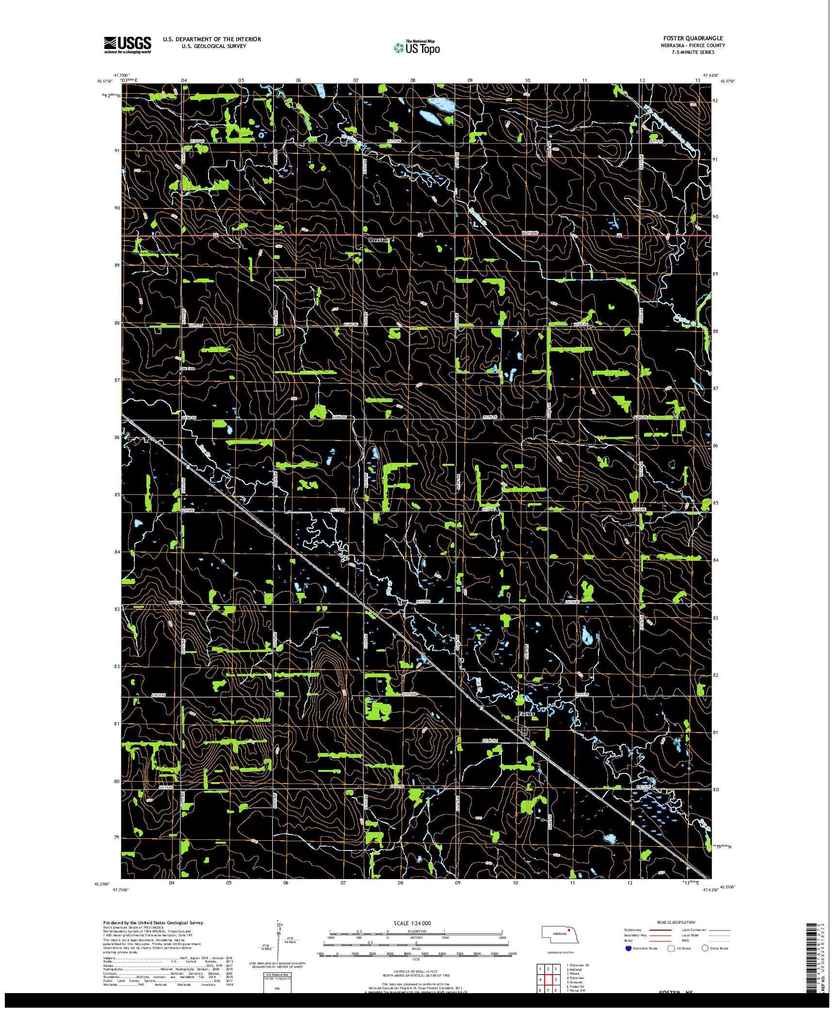 USGS US TOPO 7.5-MINUTE MAP FOR FOSTER, NE 2017