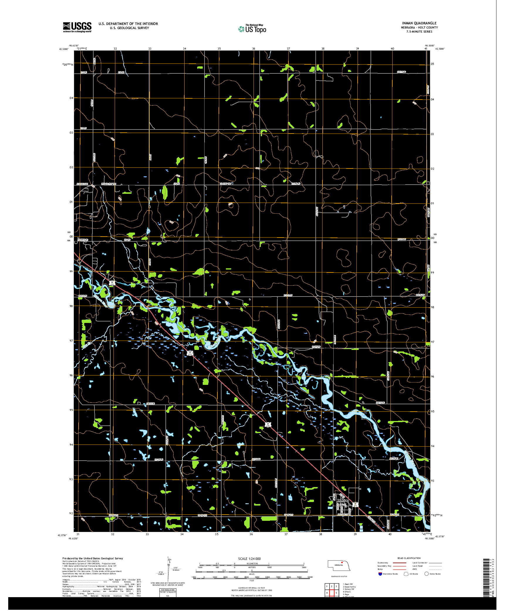 USGS US TOPO 7.5-MINUTE MAP FOR INMAN, NE 2017