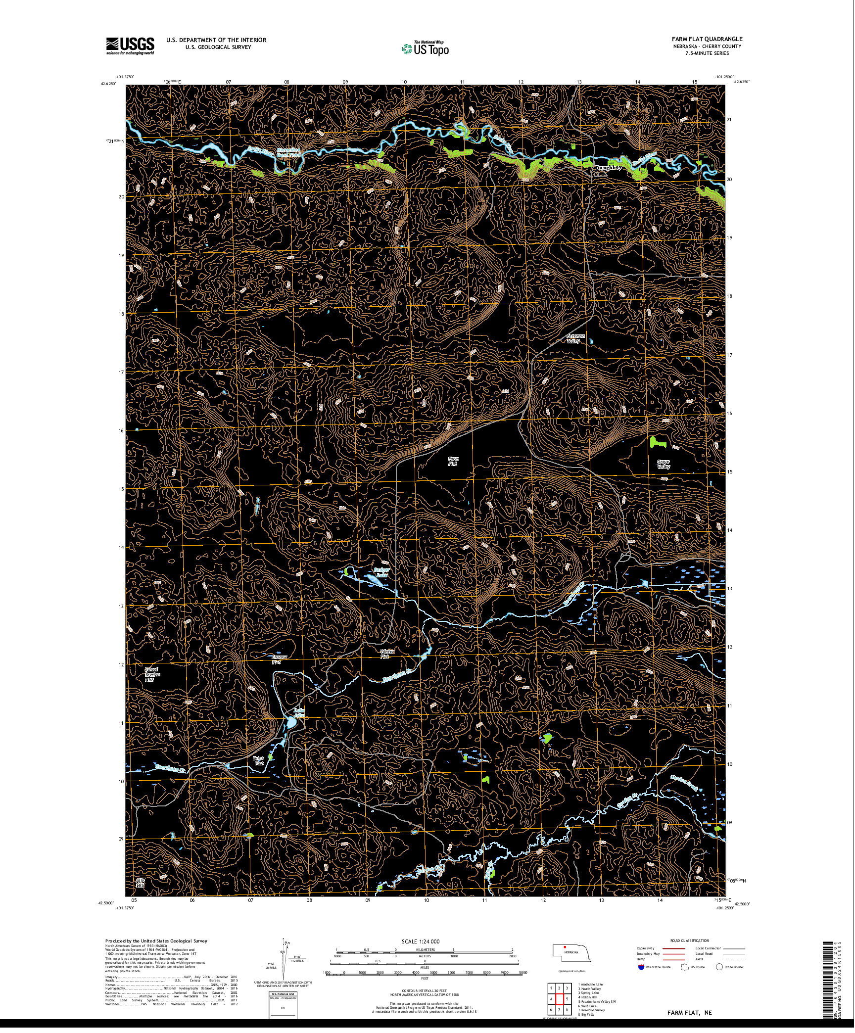 USGS US TOPO 7.5-MINUTE MAP FOR FARM FLAT, NE 2017