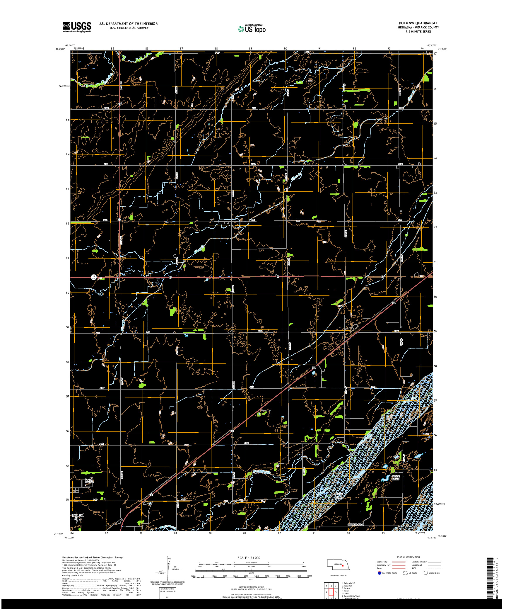 USGS US TOPO 7.5-MINUTE MAP FOR POLK NW, NE 2017