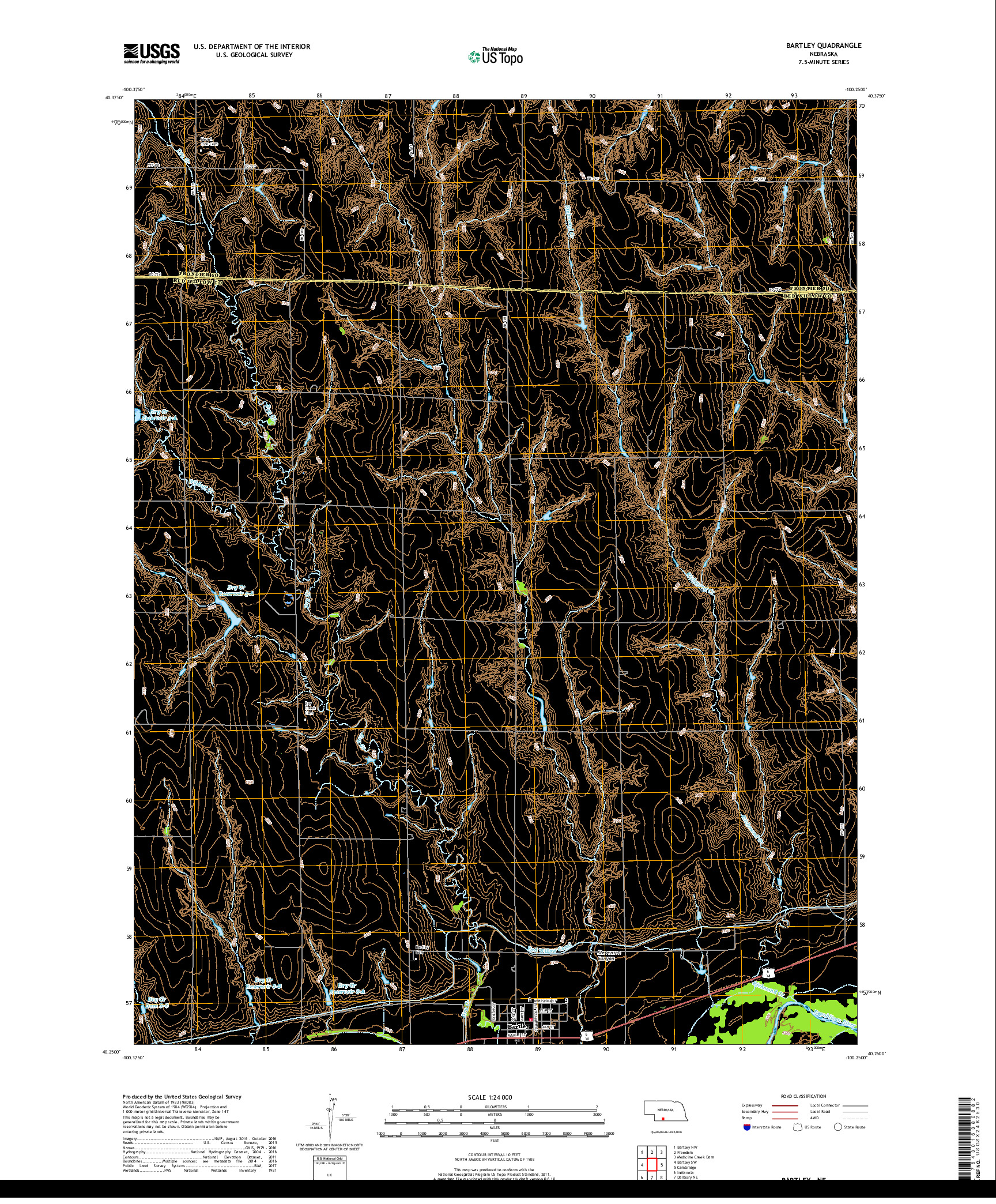 USGS US TOPO 7.5-MINUTE MAP FOR BARTLEY, NE 2017
