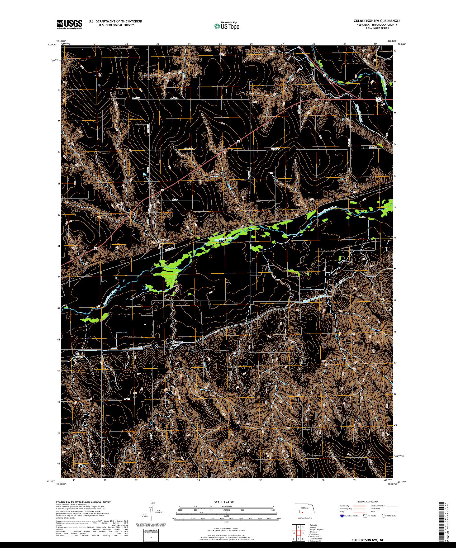 USGS US TOPO 7.5-MINUTE MAP FOR CULBERTSON NW, NE 2017