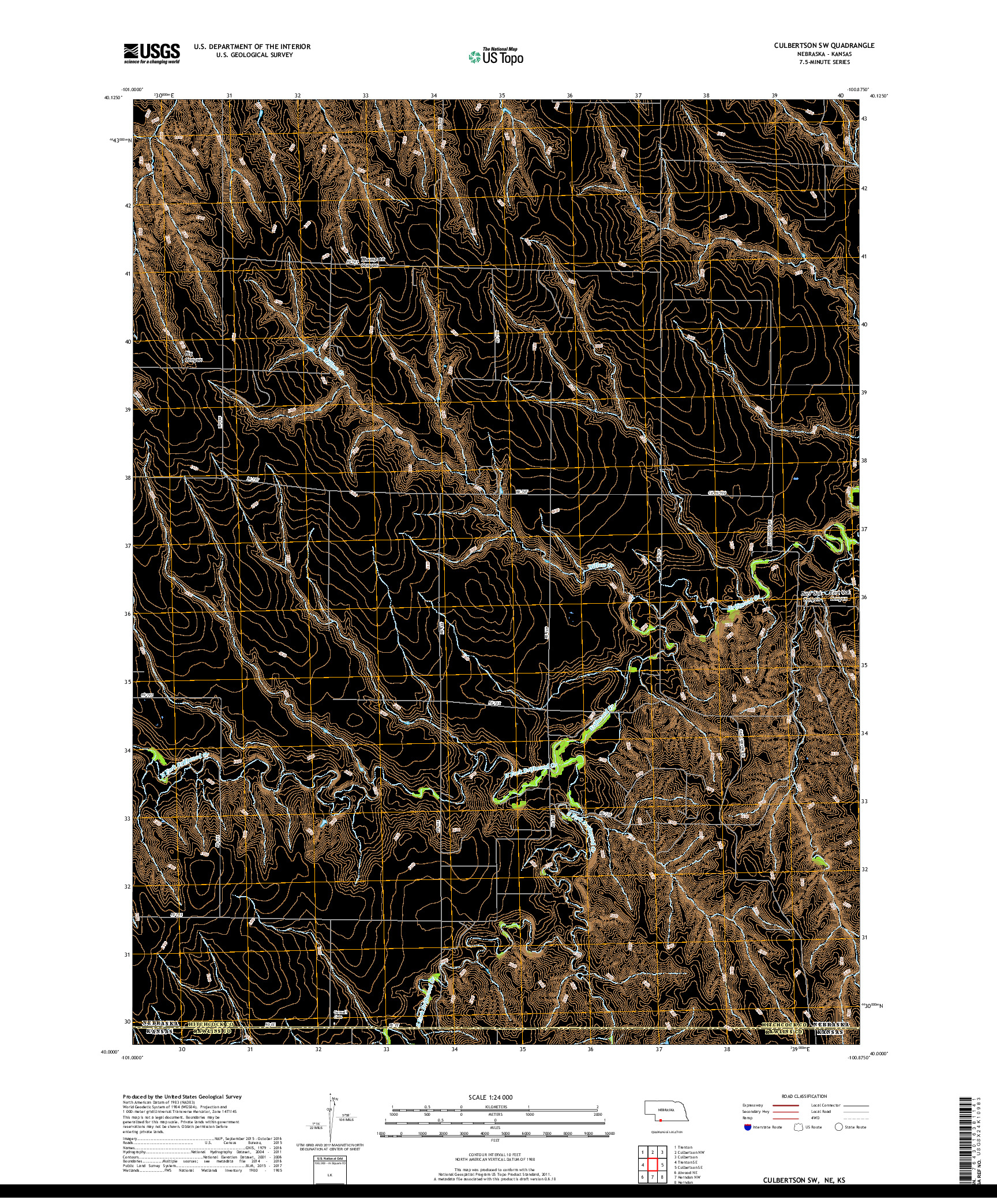 USGS US TOPO 7.5-MINUTE MAP FOR CULBERTSON SW, NE,KS 2017