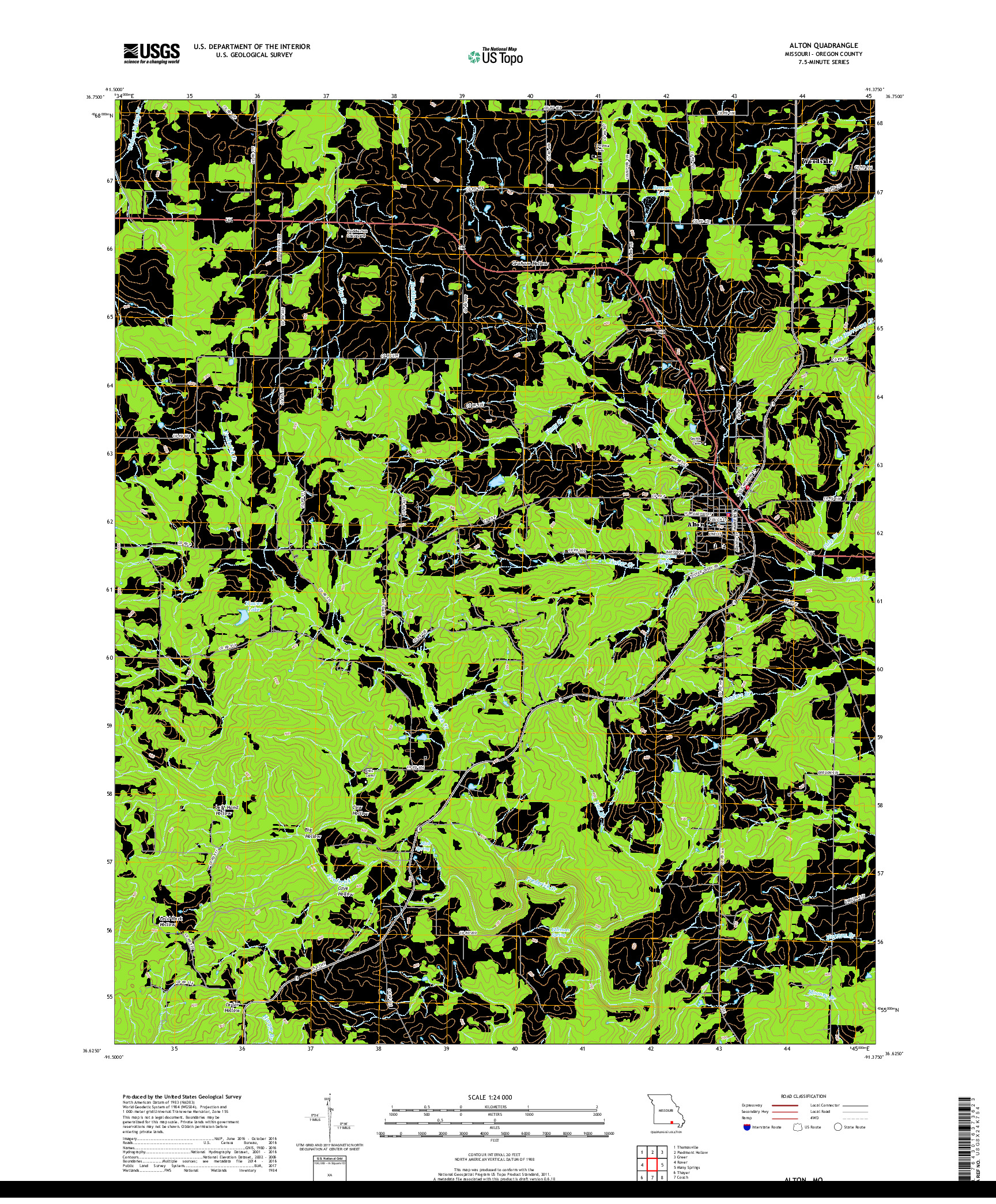 USGS US TOPO 7.5-MINUTE MAP FOR ALTON, MO 2017