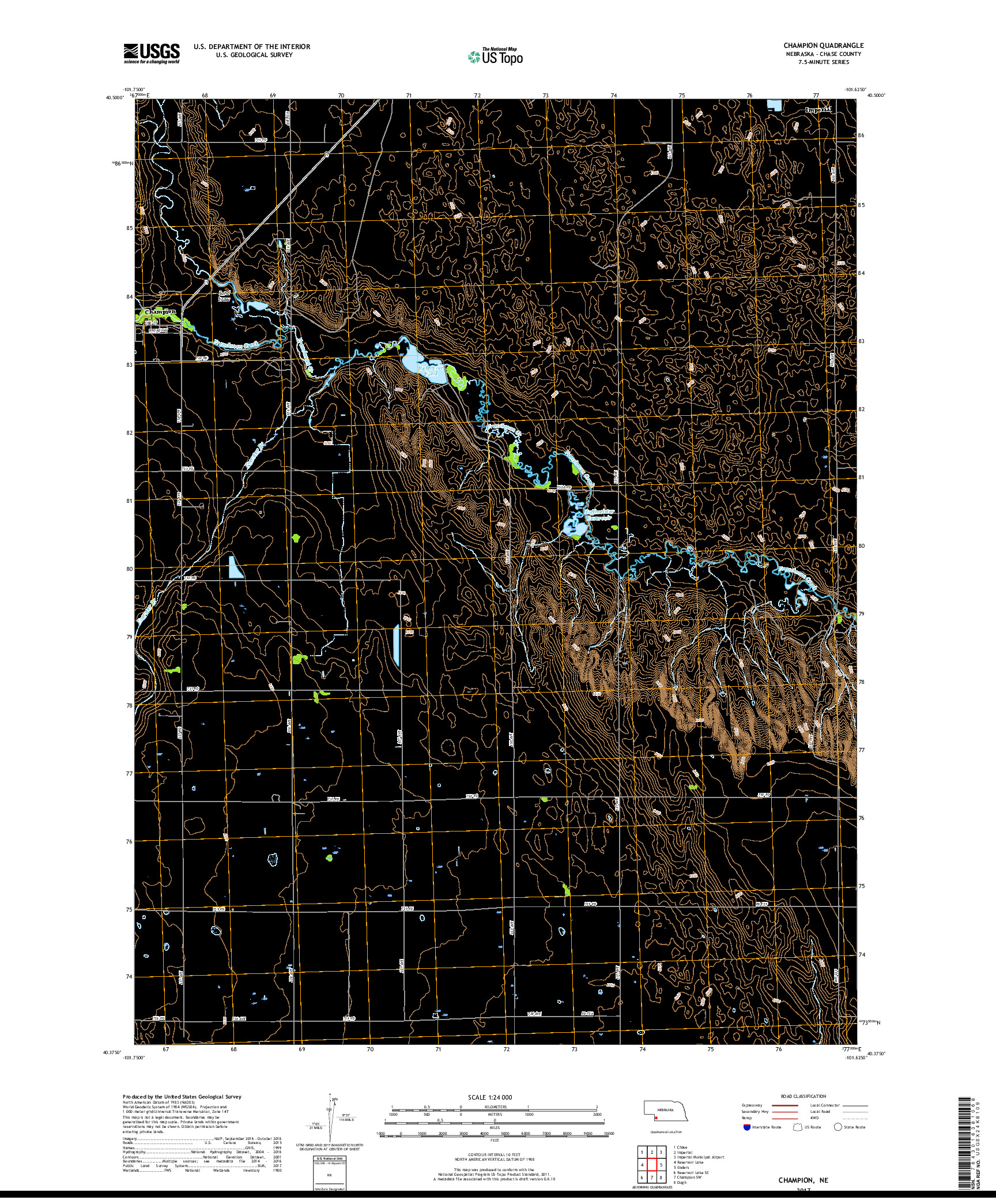 USGS US TOPO 7.5-MINUTE MAP FOR CHAMPION, NE 2017
