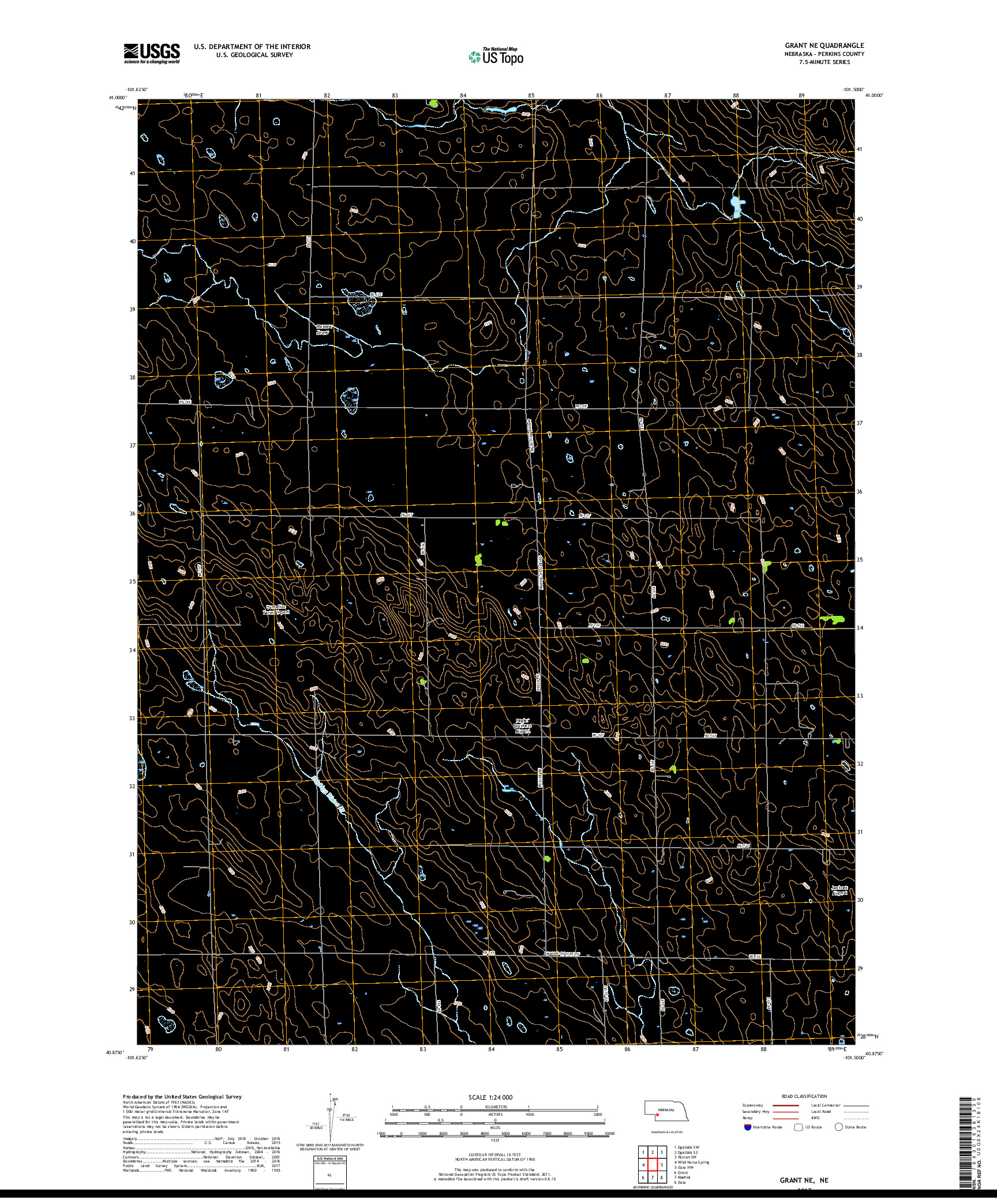 USGS US TOPO 7.5-MINUTE MAP FOR GRANT NE, NE 2017