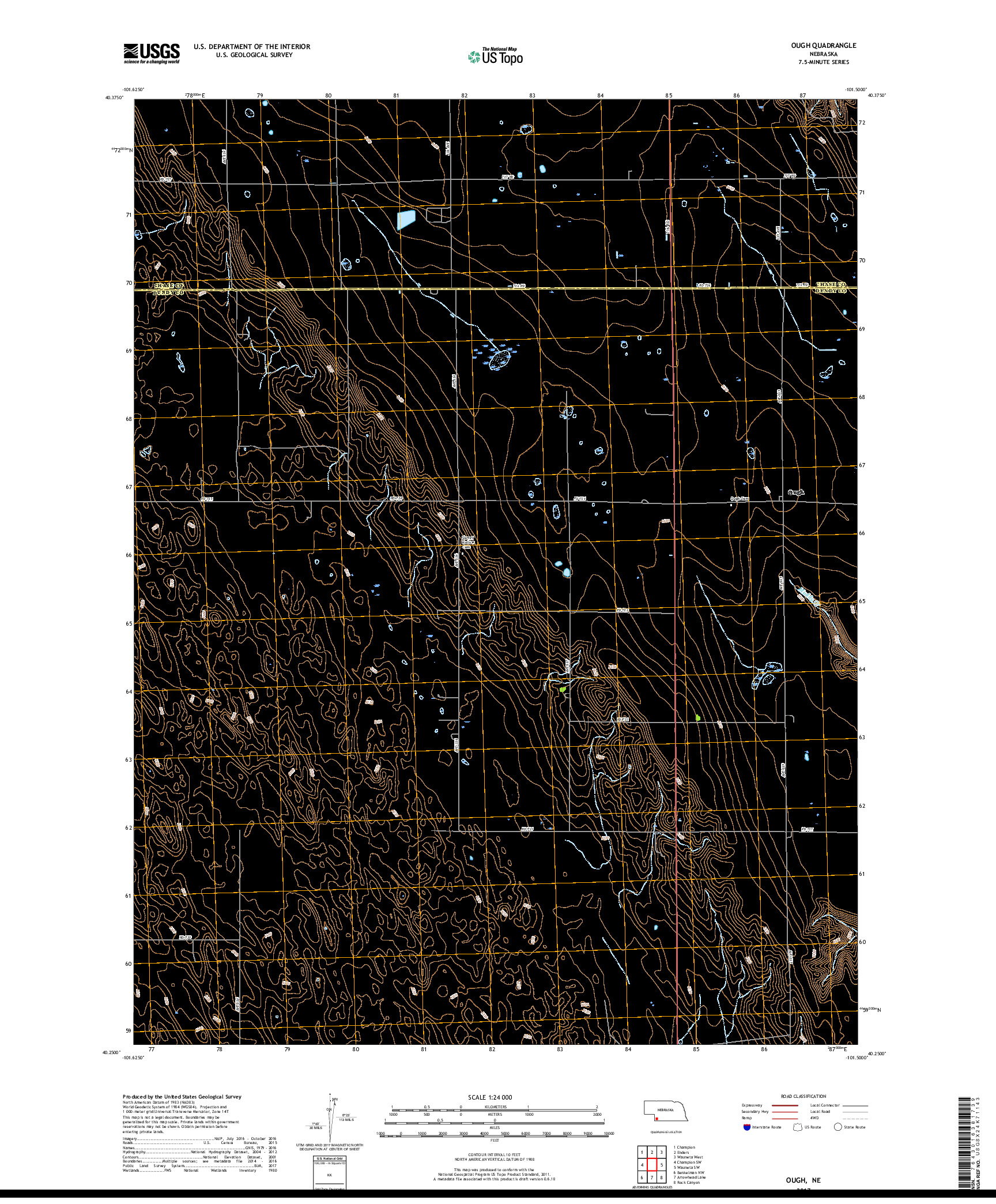 USGS US TOPO 7.5-MINUTE MAP FOR OUGH, NE 2017