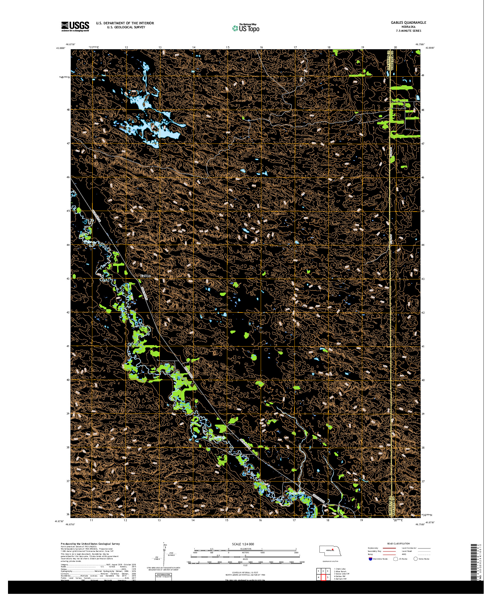 USGS US TOPO 7.5-MINUTE MAP FOR GABLES, NE 2017