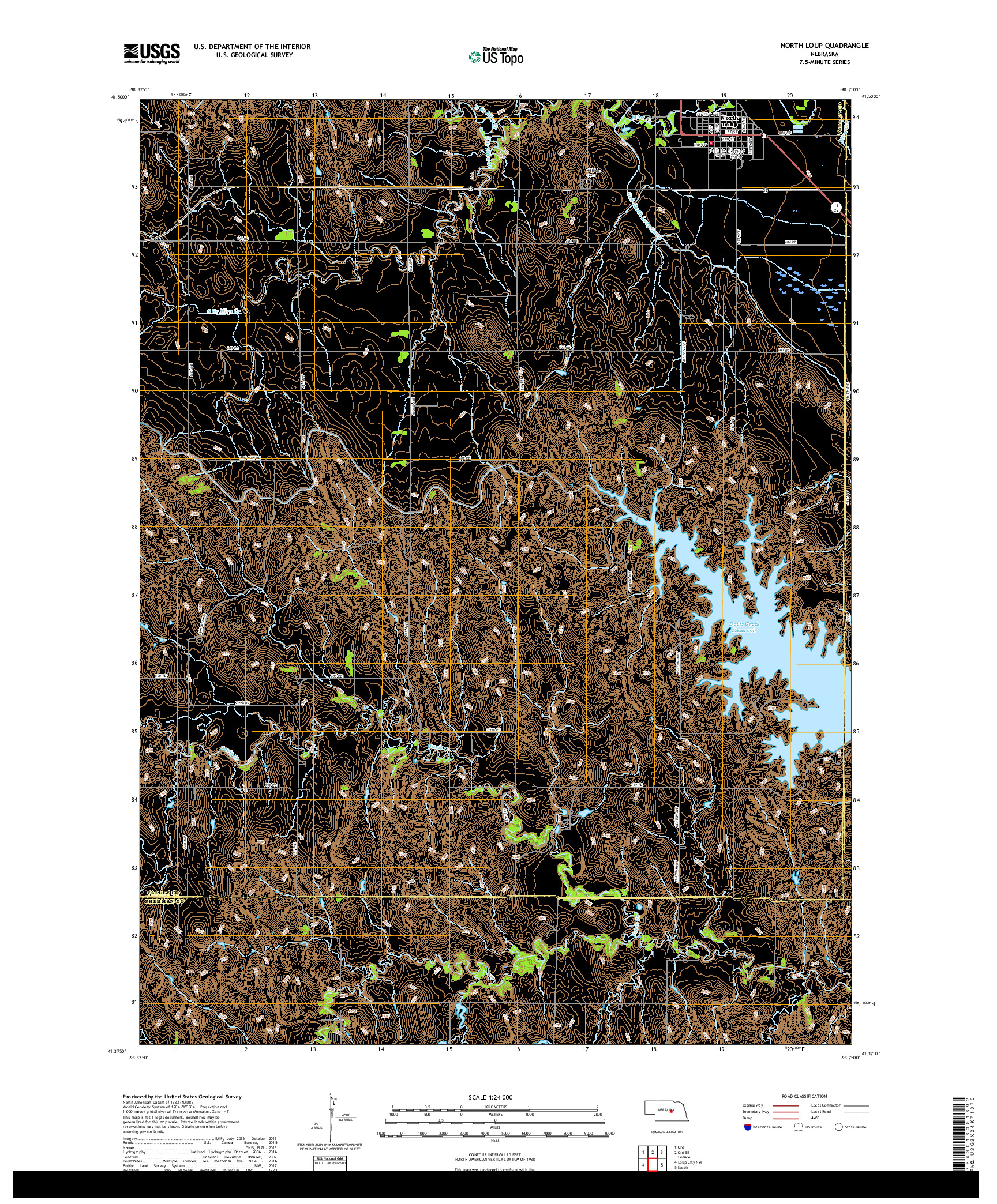 USGS US TOPO 7.5-MINUTE MAP FOR NORTH LOUP, NE 2017