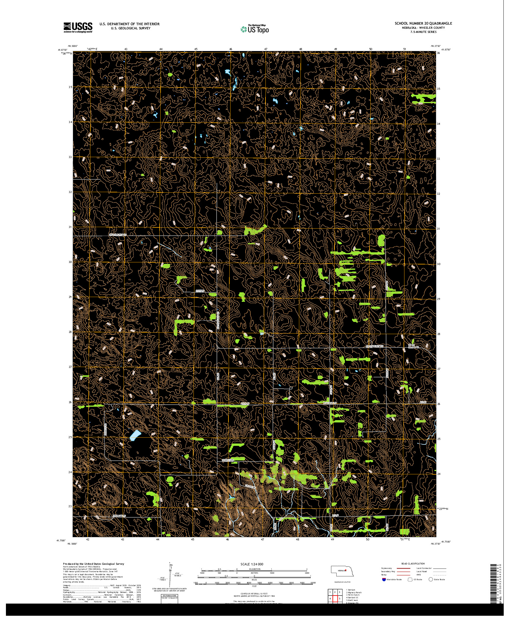 USGS US TOPO 7.5-MINUTE MAP FOR SCHOOL NUMBER 20, NE 2017