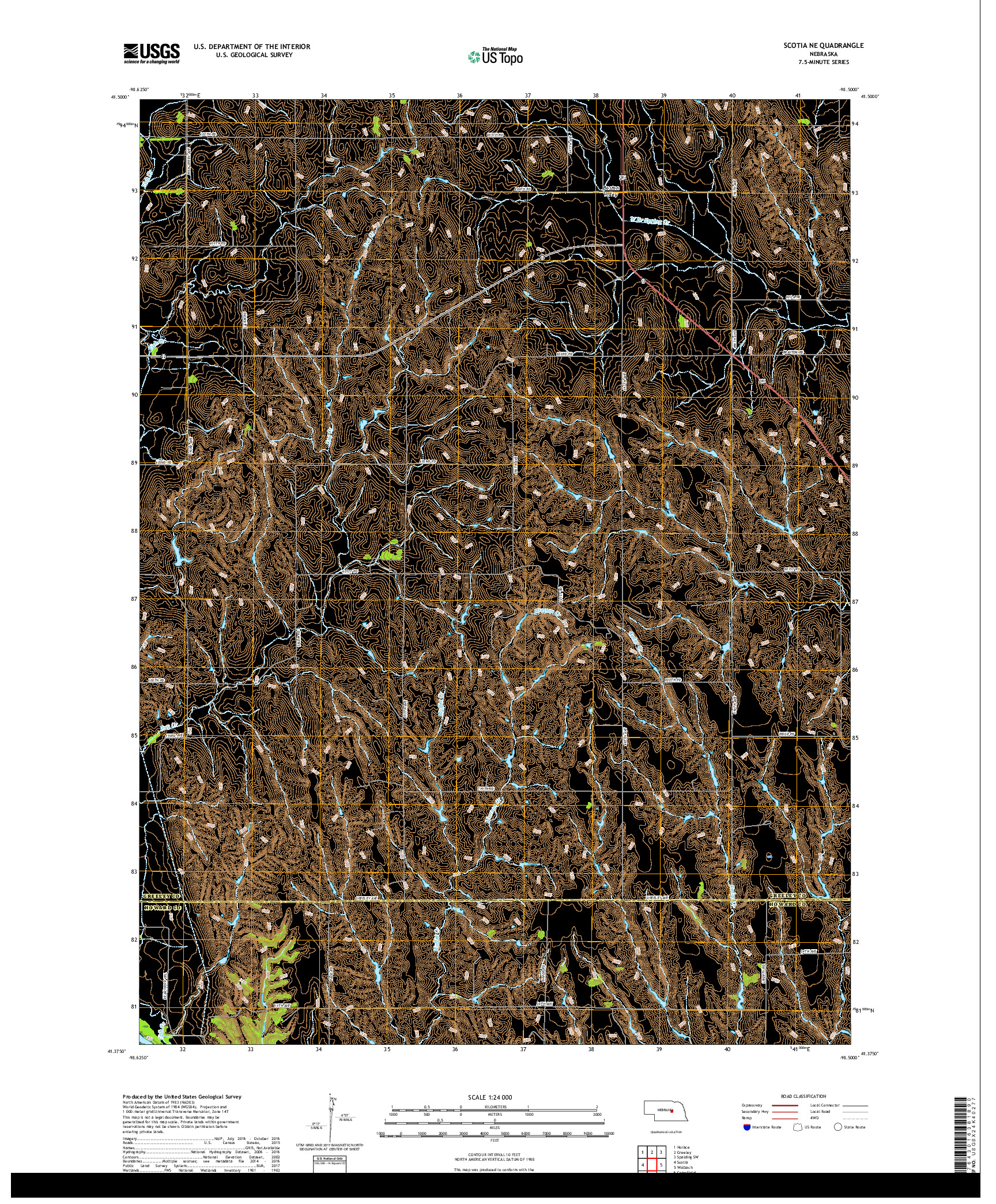 USGS US TOPO 7.5-MINUTE MAP FOR SCOTIA NE, NE 2017