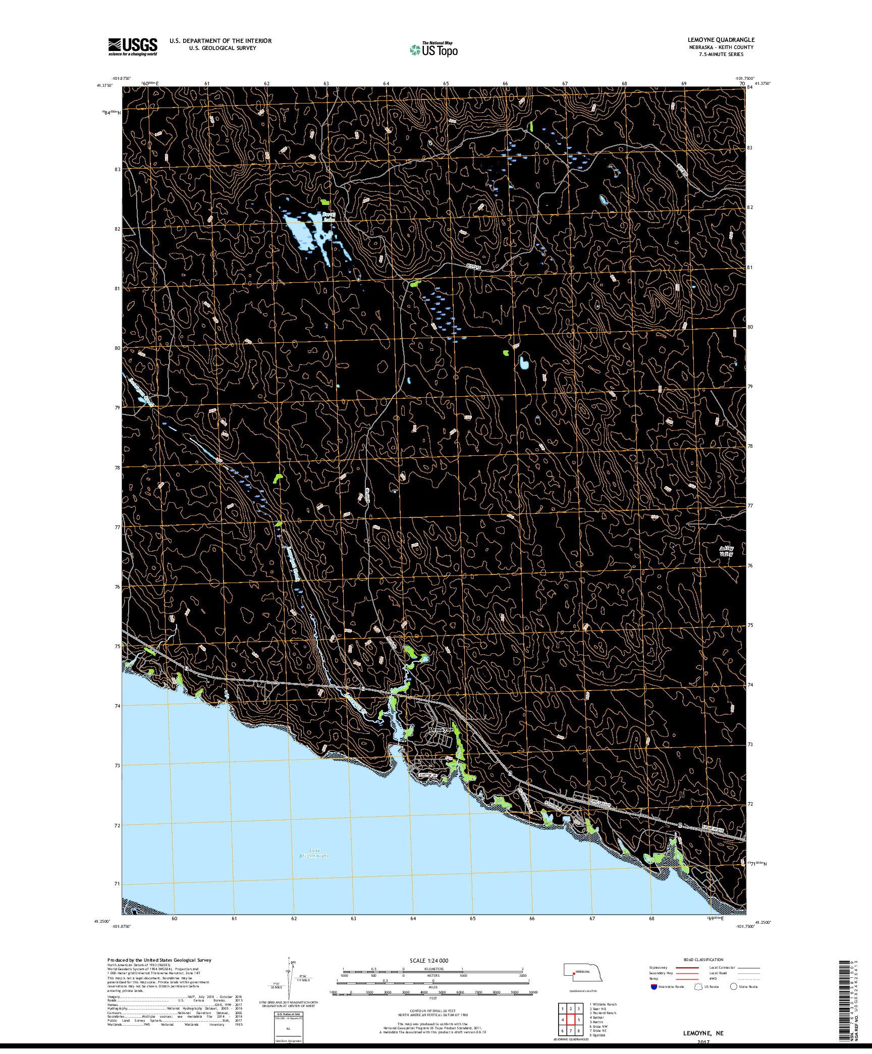 USGS US TOPO 7.5-MINUTE MAP FOR LEMOYNE, NE 2017