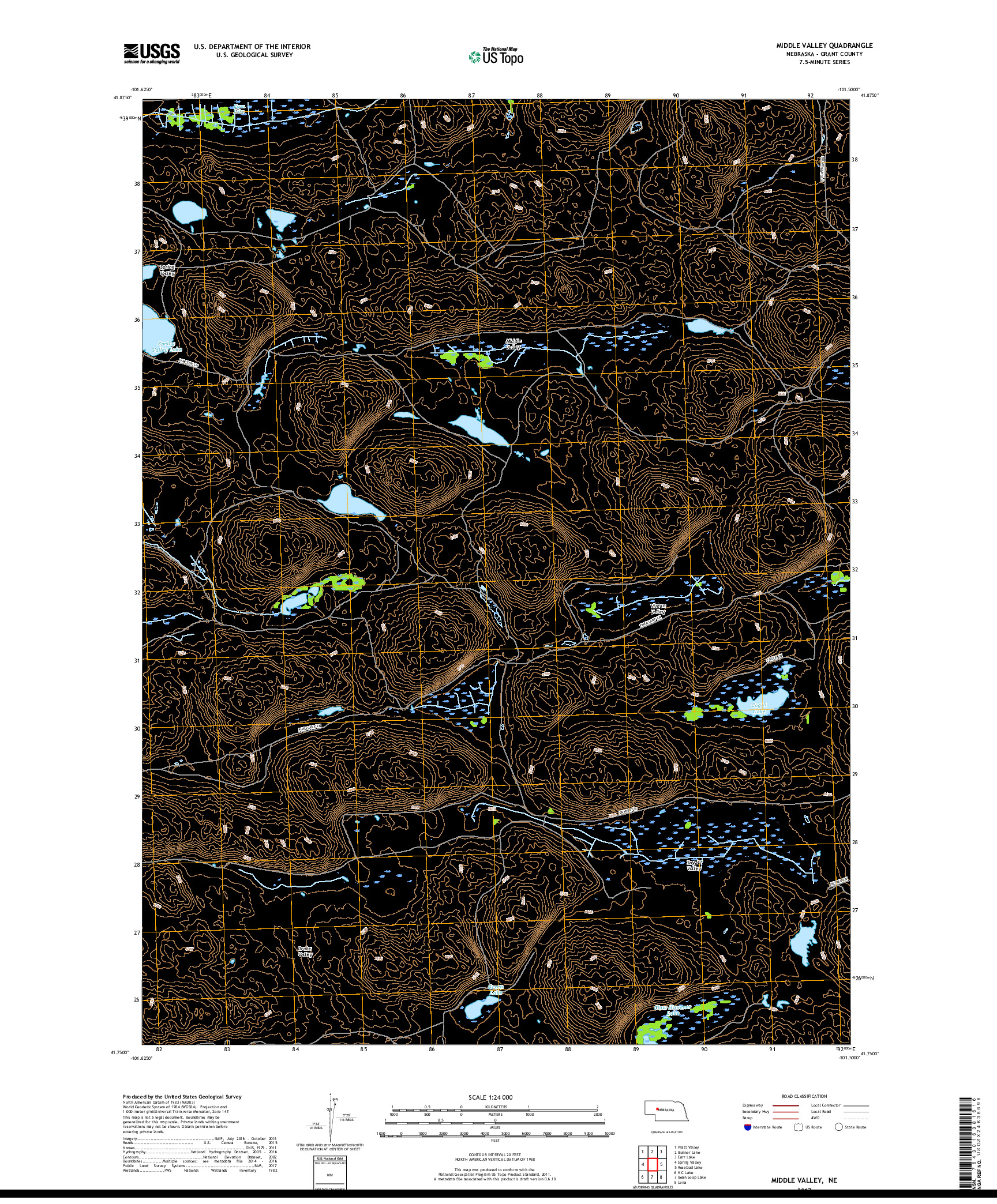 USGS US TOPO 7.5-MINUTE MAP FOR MIDDLE VALLEY, NE 2017