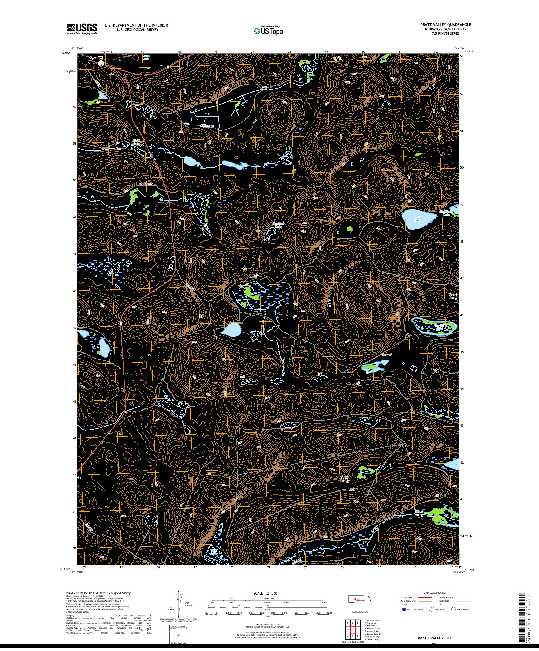 USGS US TOPO 7.5-MINUTE MAP FOR PRATT VALLEY, NE 2017