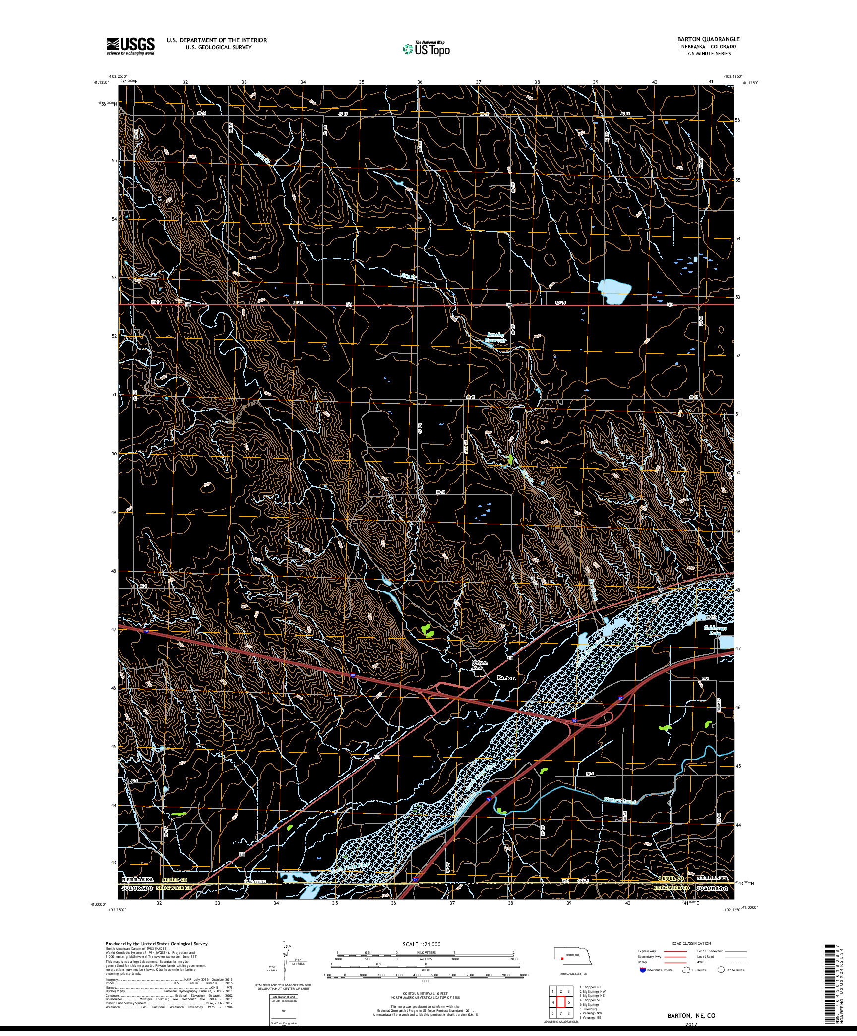 USGS US TOPO 7.5-MINUTE MAP FOR BARTON, NE,CO 2017