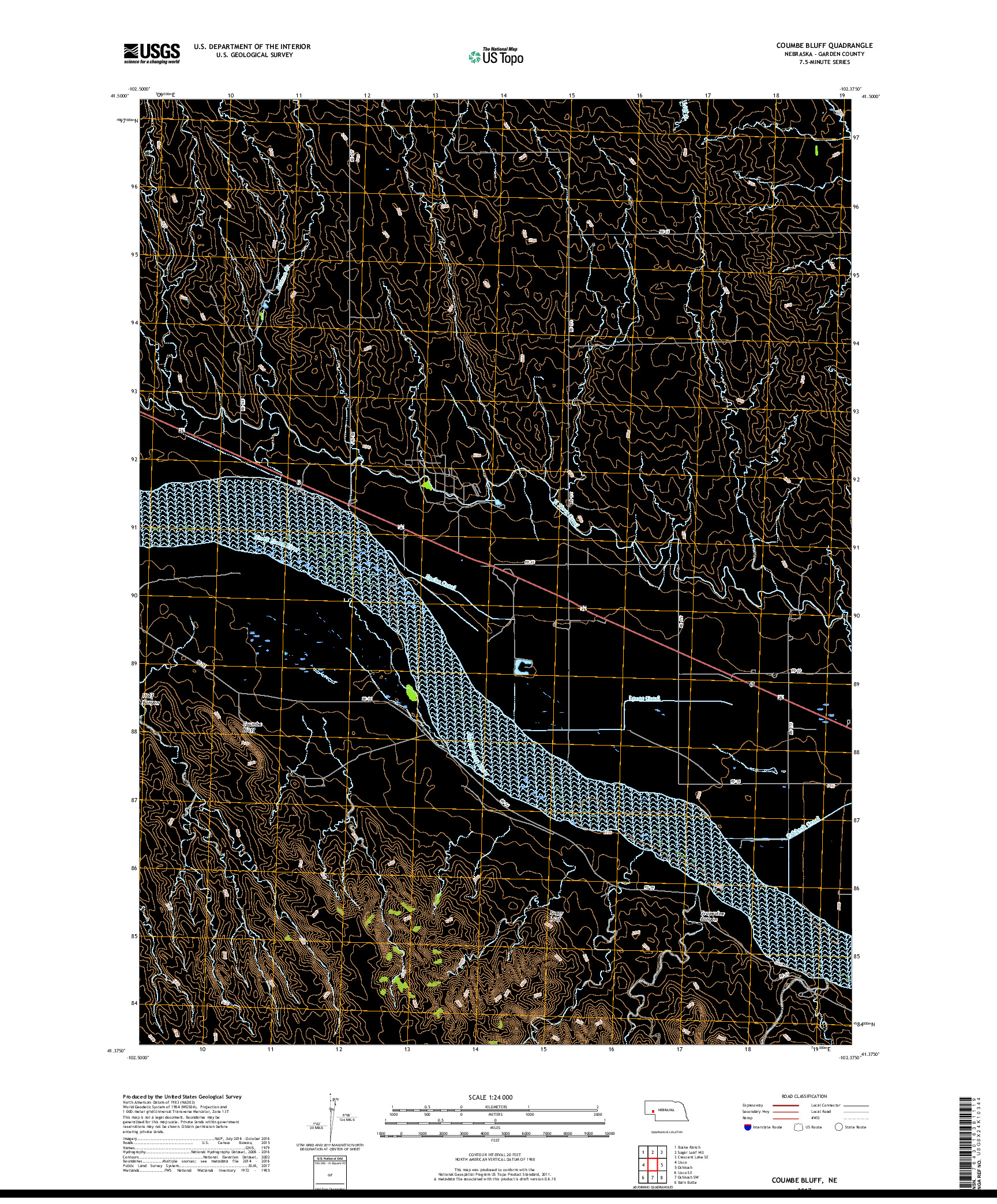 USGS US TOPO 7.5-MINUTE MAP FOR COUMBE BLUFF, NE 2017