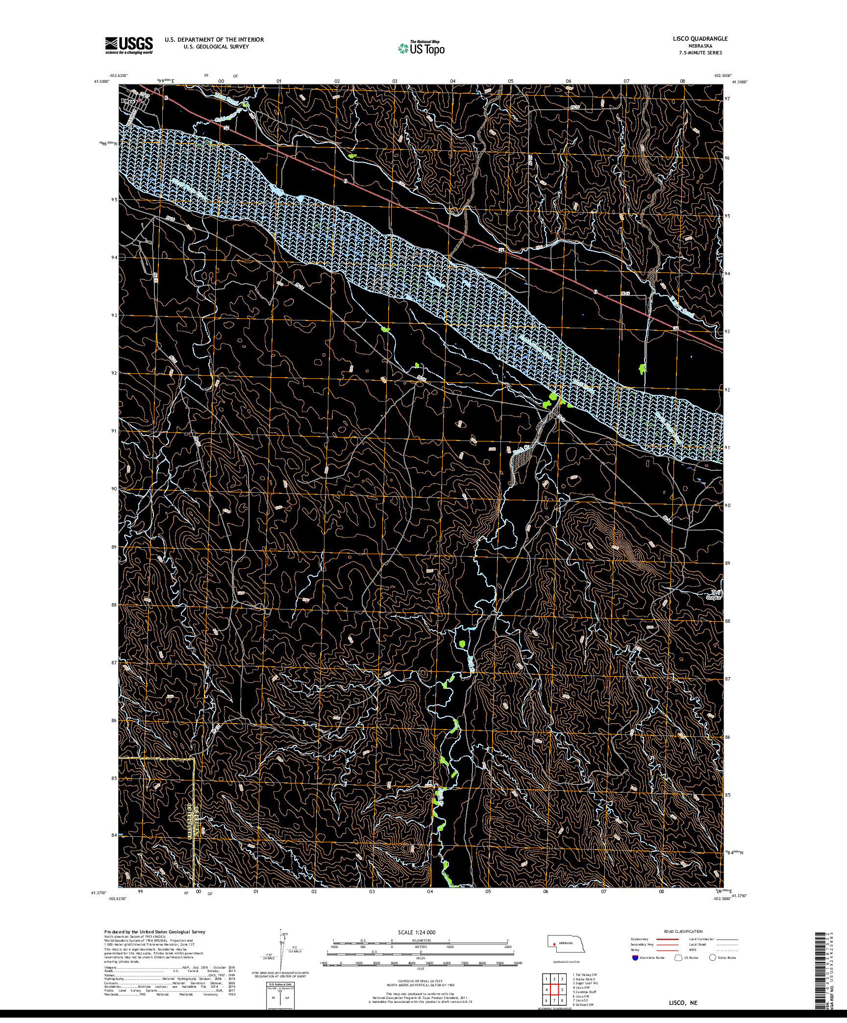 USGS US TOPO 7.5-MINUTE MAP FOR LISCO, NE 2017