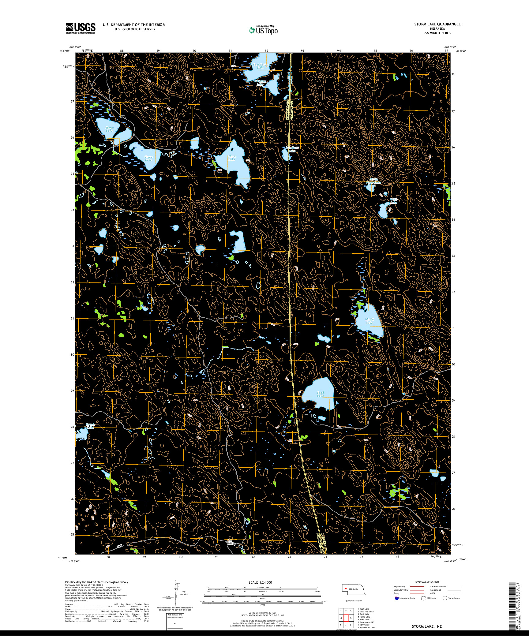 USGS US TOPO 7.5-MINUTE MAP FOR STORM LAKE, NE 2017