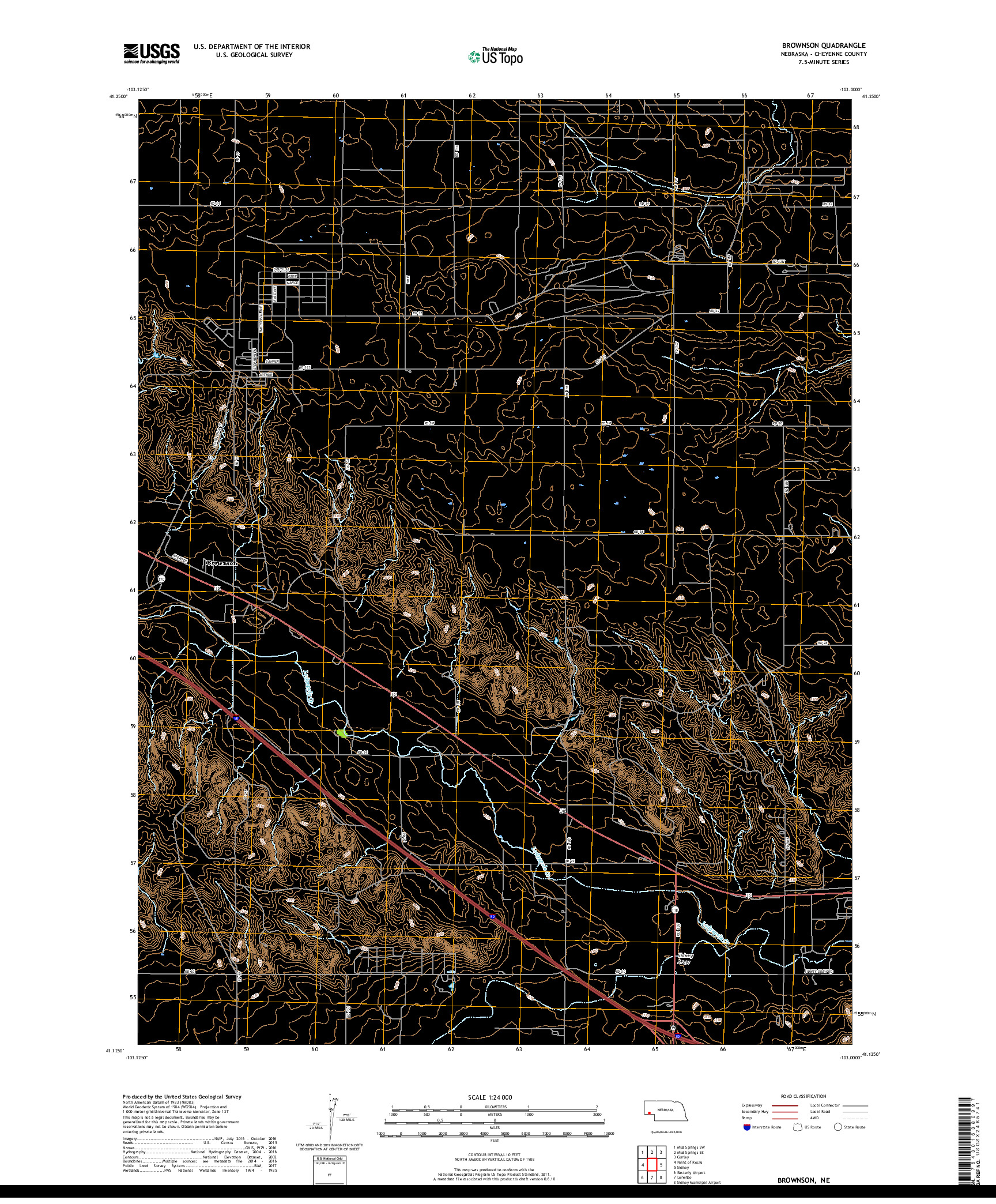 USGS US TOPO 7.5-MINUTE MAP FOR BROWNSON, NE 2017