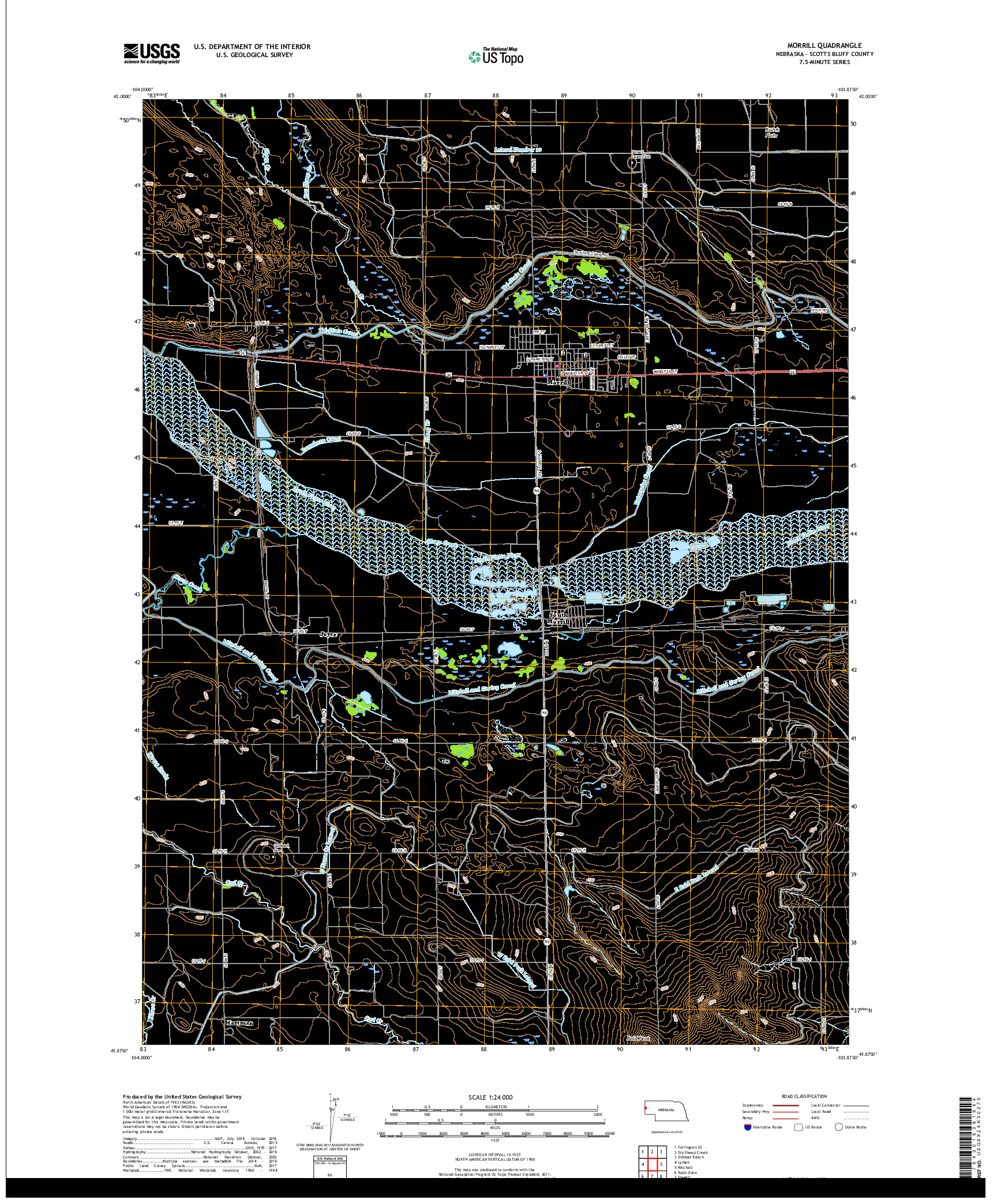 USGS US TOPO 7.5-MINUTE MAP FOR MORRILL, NE 2017