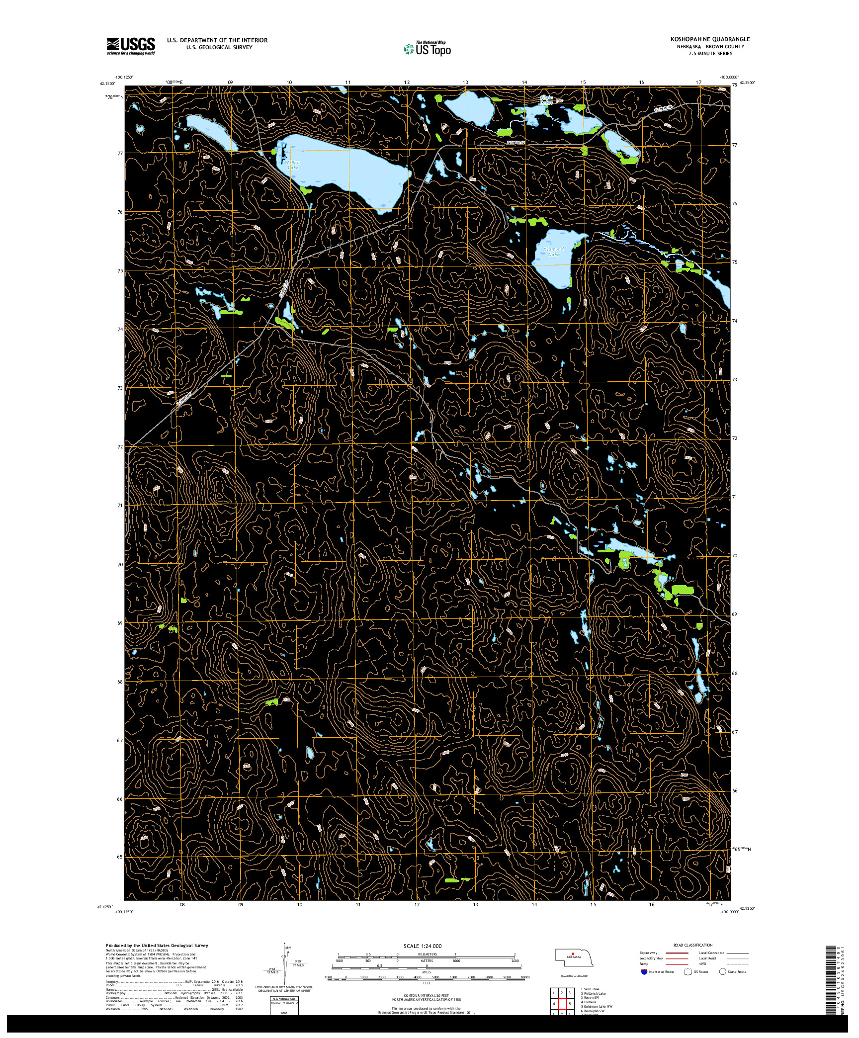 USGS US TOPO 7.5-MINUTE MAP FOR KOSHOPAH NE, NE 2017