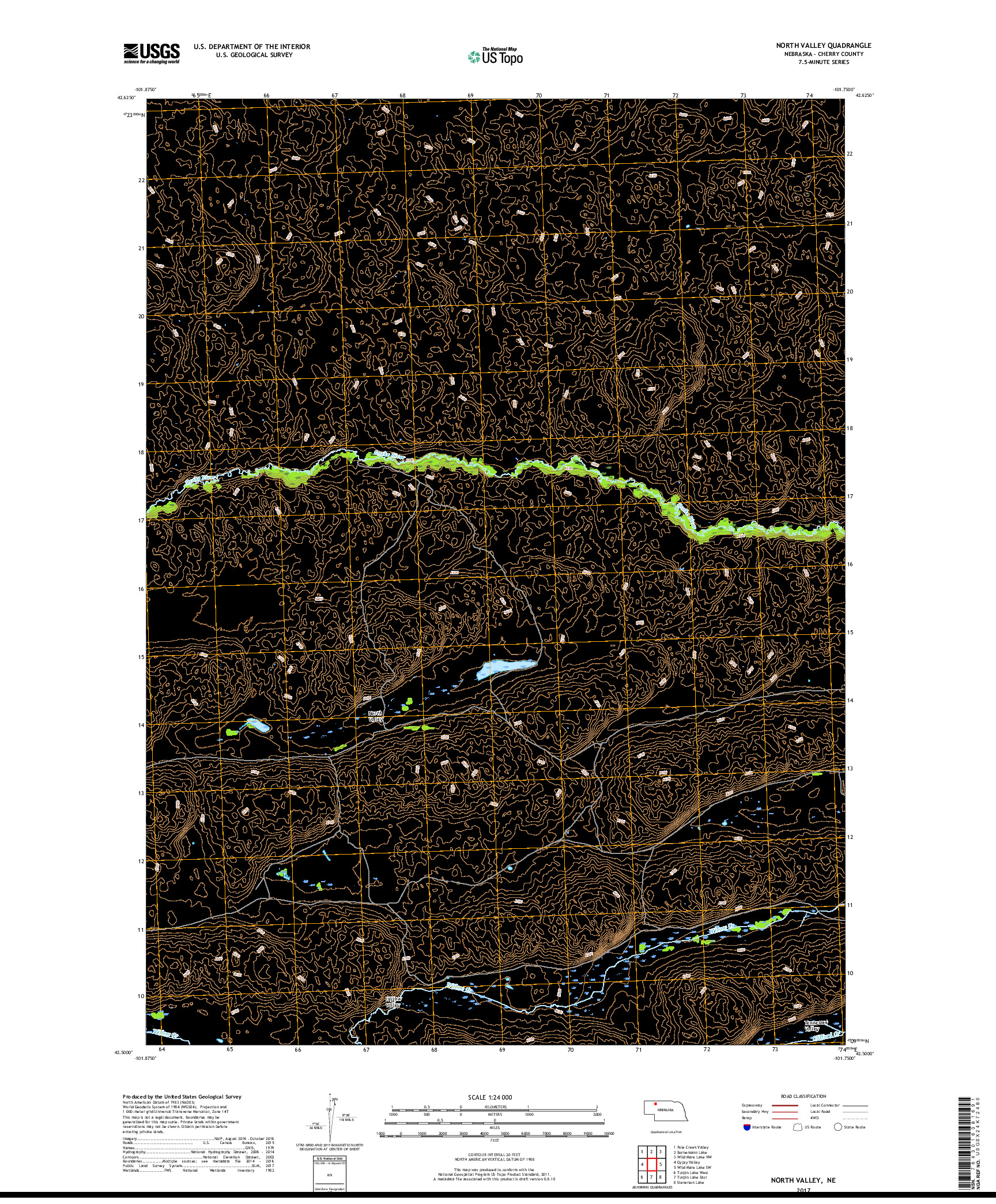 USGS US TOPO 7.5-MINUTE MAP FOR NORTH VALLEY, NE 2017