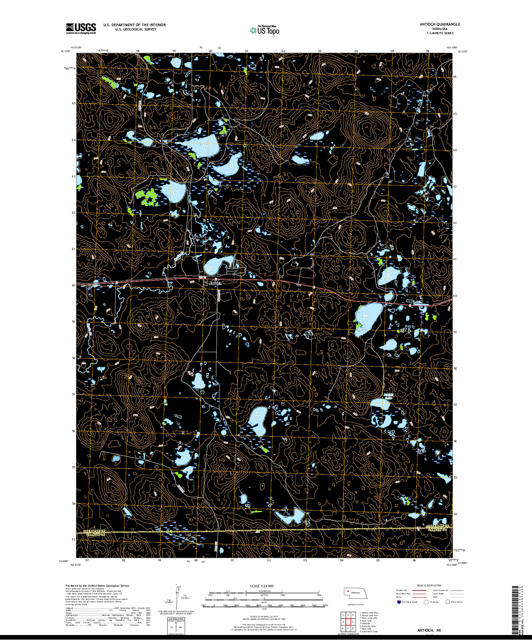 USGS US TOPO 7.5-MINUTE MAP FOR ANTIOCH, NE 2017