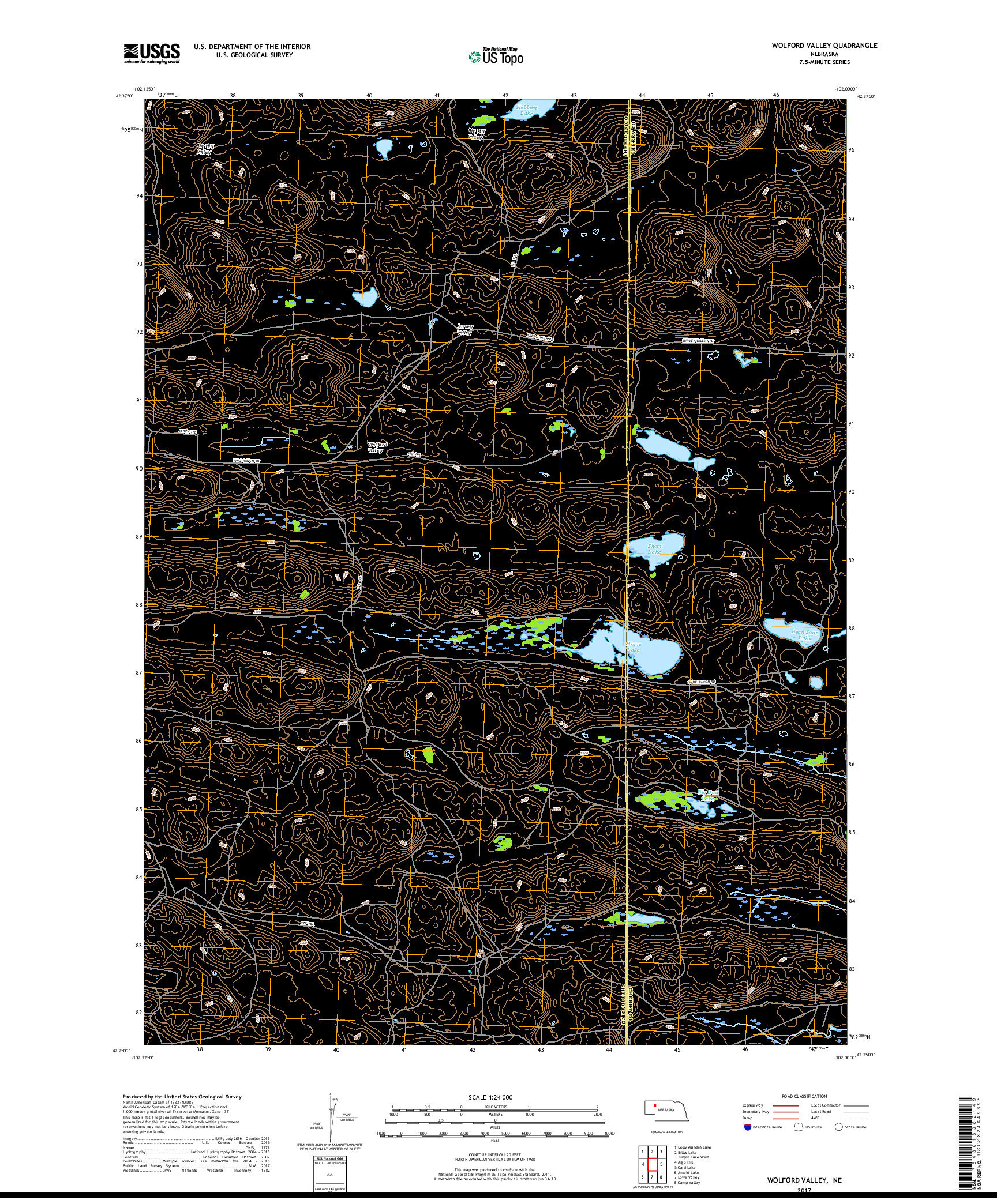 USGS US TOPO 7.5-MINUTE MAP FOR WOLFORD VALLEY, NE 2017