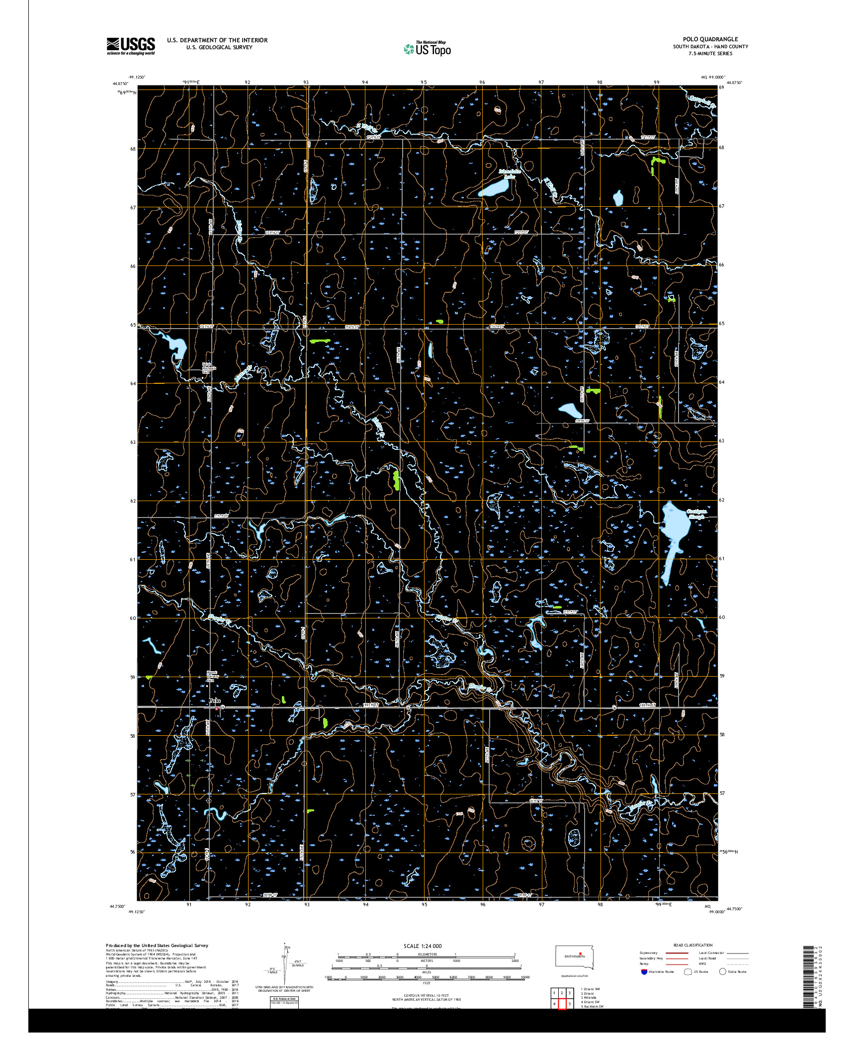 USGS US TOPO 7.5-MINUTE MAP FOR POLO, SD 2017