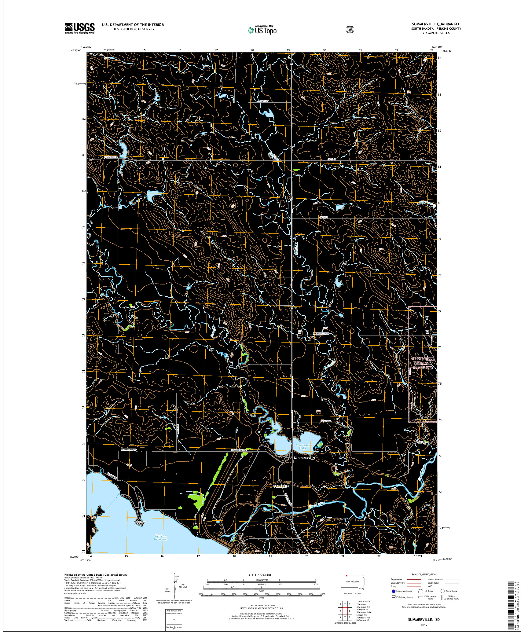 USGS US TOPO 7.5-MINUTE MAP FOR SUMMERVILLE, SD 2017