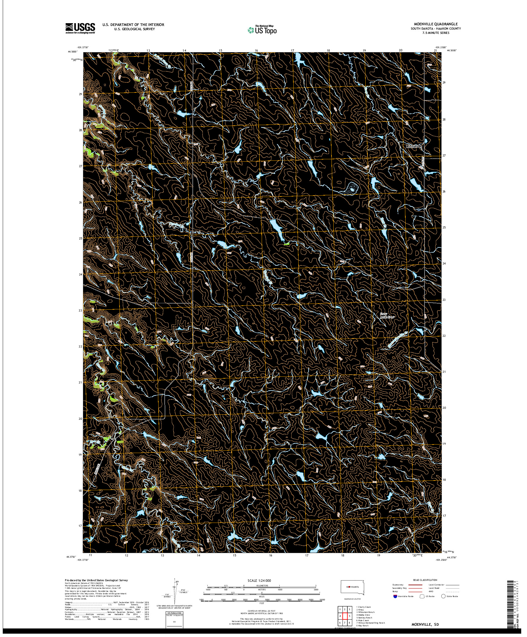 USGS US TOPO 7.5-MINUTE MAP FOR MOENVILLE, SD 2017