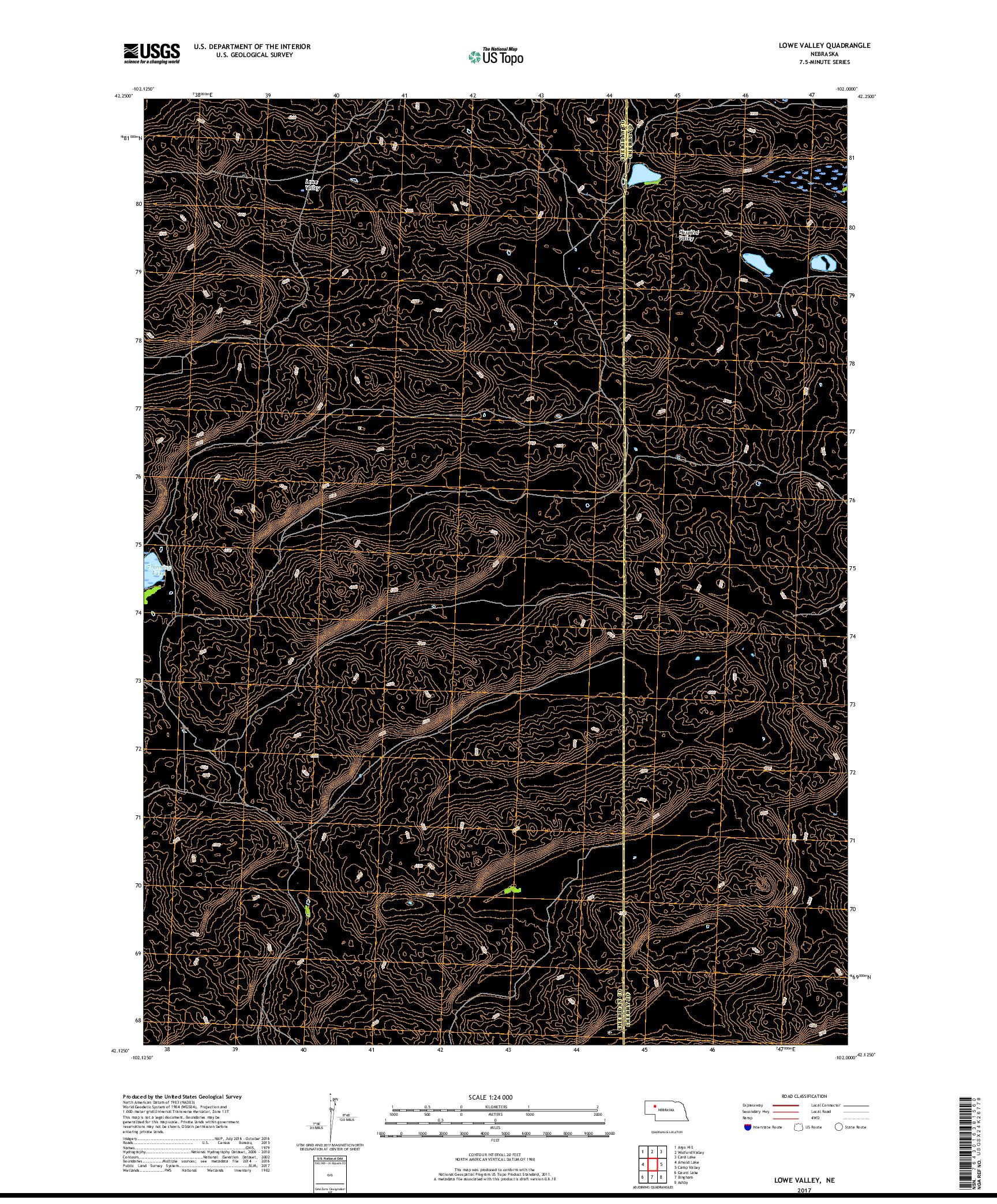 USGS US TOPO 7.5-MINUTE MAP FOR LOWE VALLEY, NE 2017