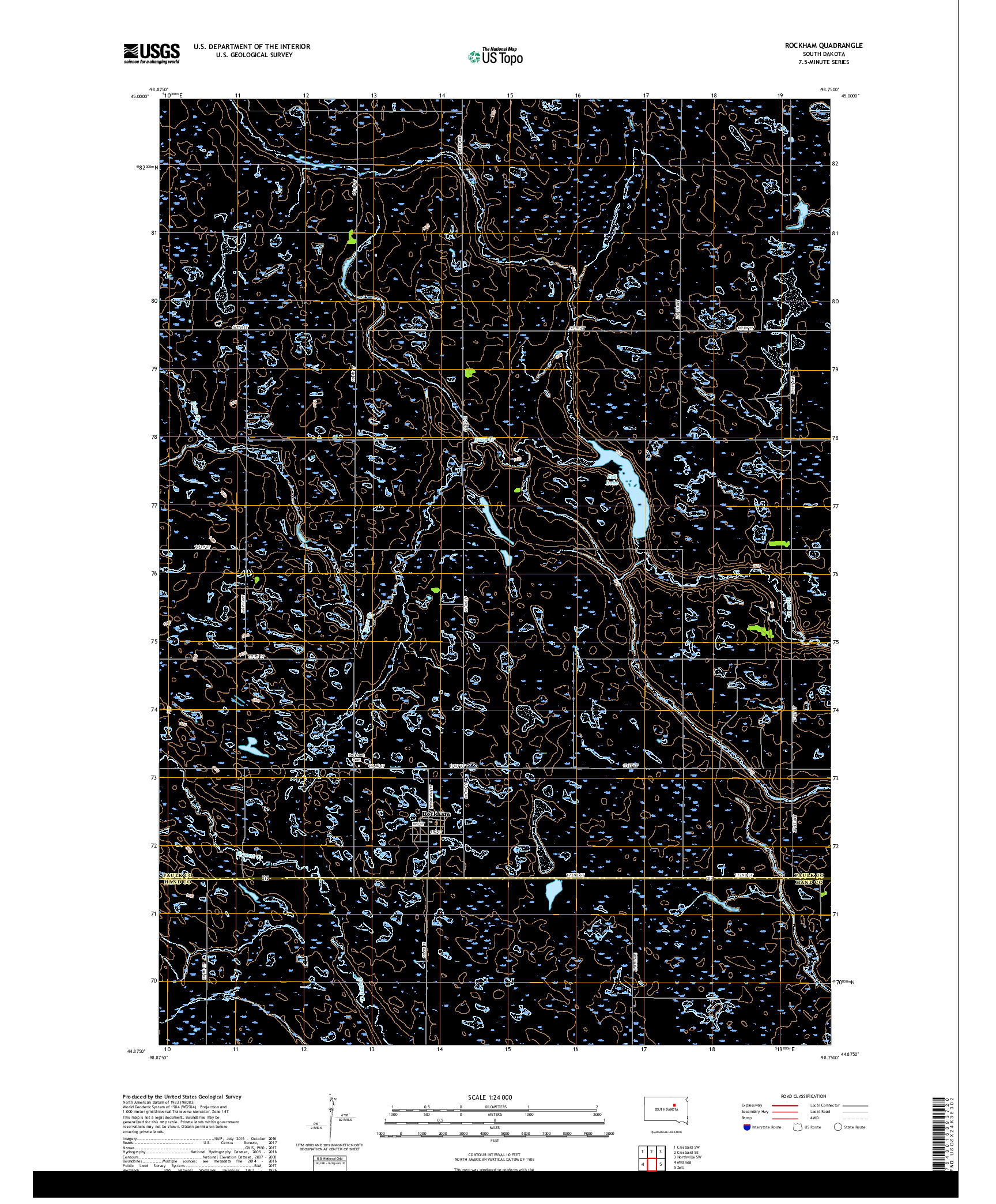 USGS US TOPO 7.5-MINUTE MAP FOR ROCKHAM, SD 2017