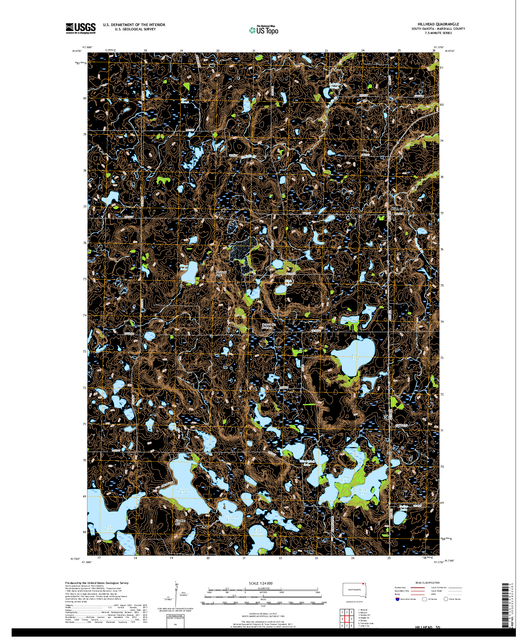 USGS US TOPO 7.5-MINUTE MAP FOR HILLHEAD, SD 2017