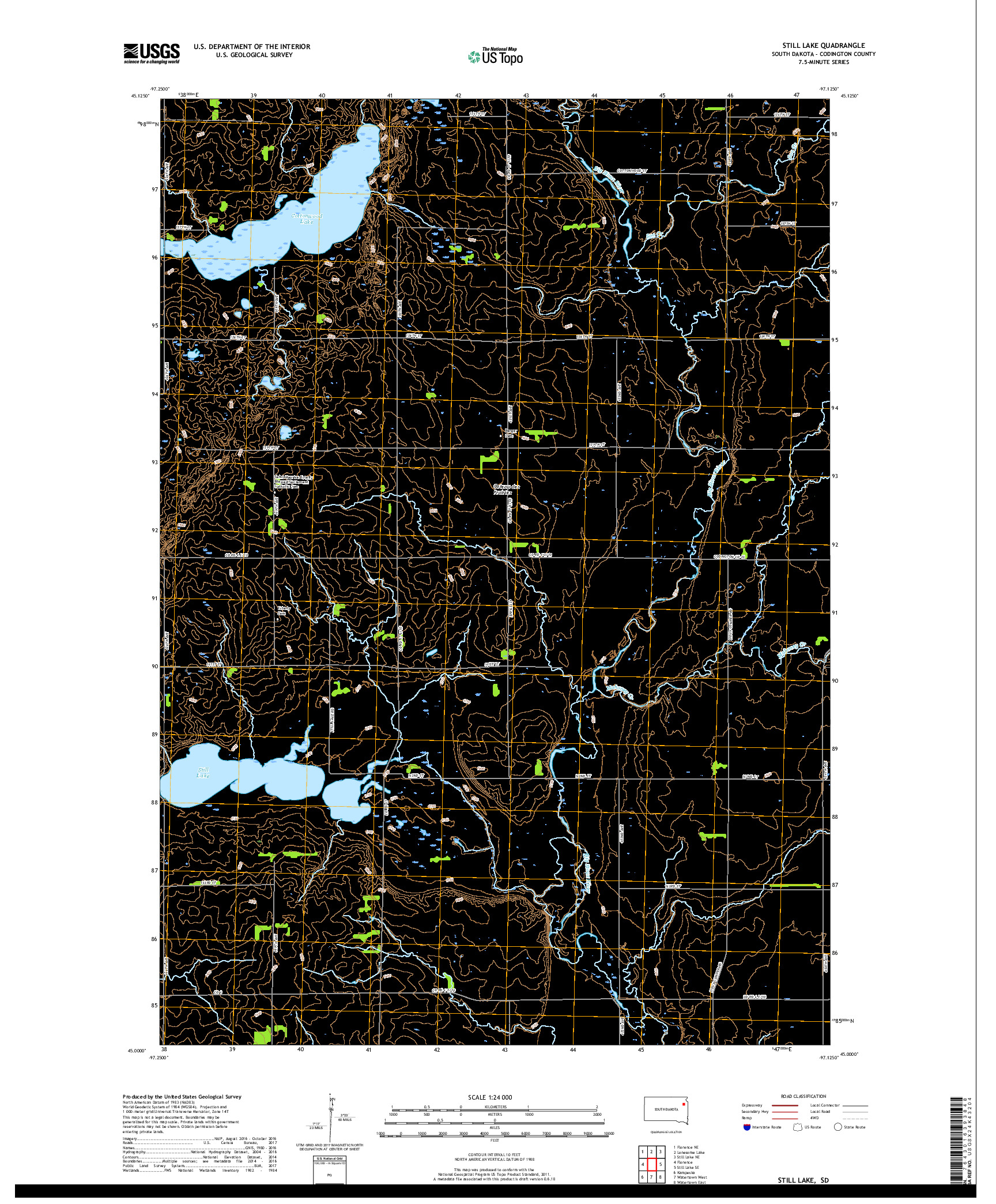 USGS US TOPO 7.5-MINUTE MAP FOR STILL LAKE, SD 2017