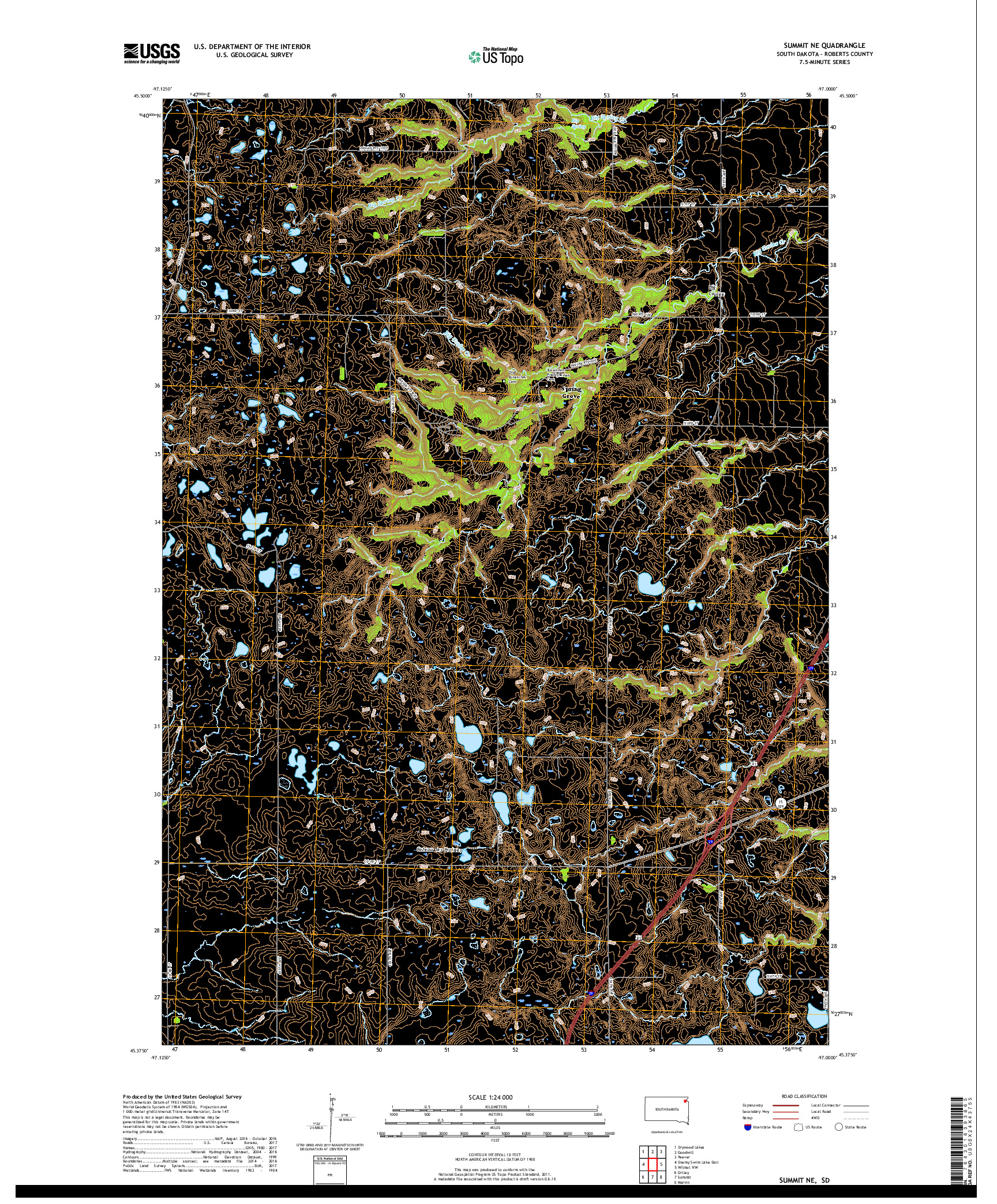 USGS US TOPO 7.5-MINUTE MAP FOR SUMMIT NE, SD 2017