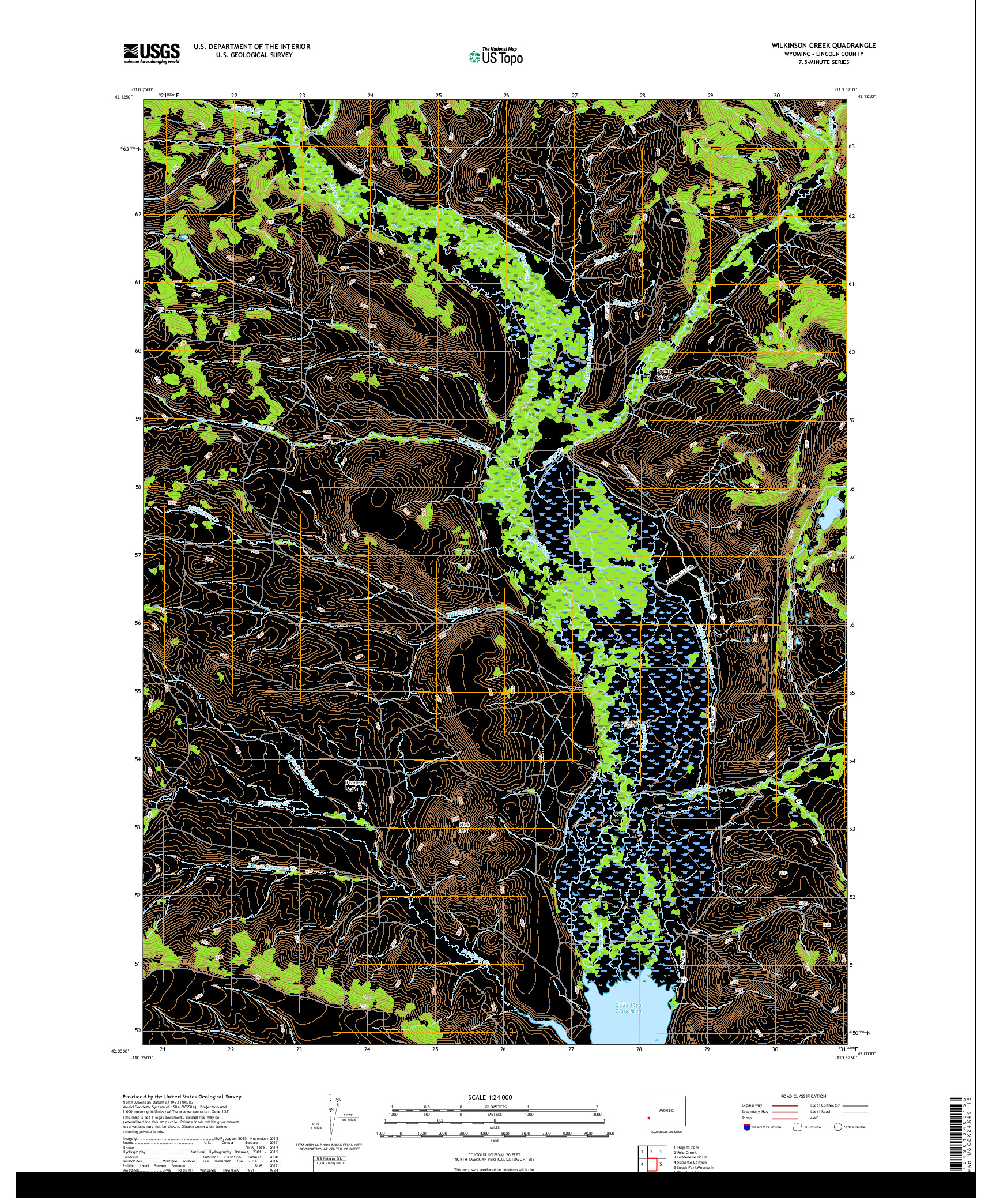 USGS US TOPO 7.5-MINUTE MAP FOR WILKINSON CREEK, WY 2017