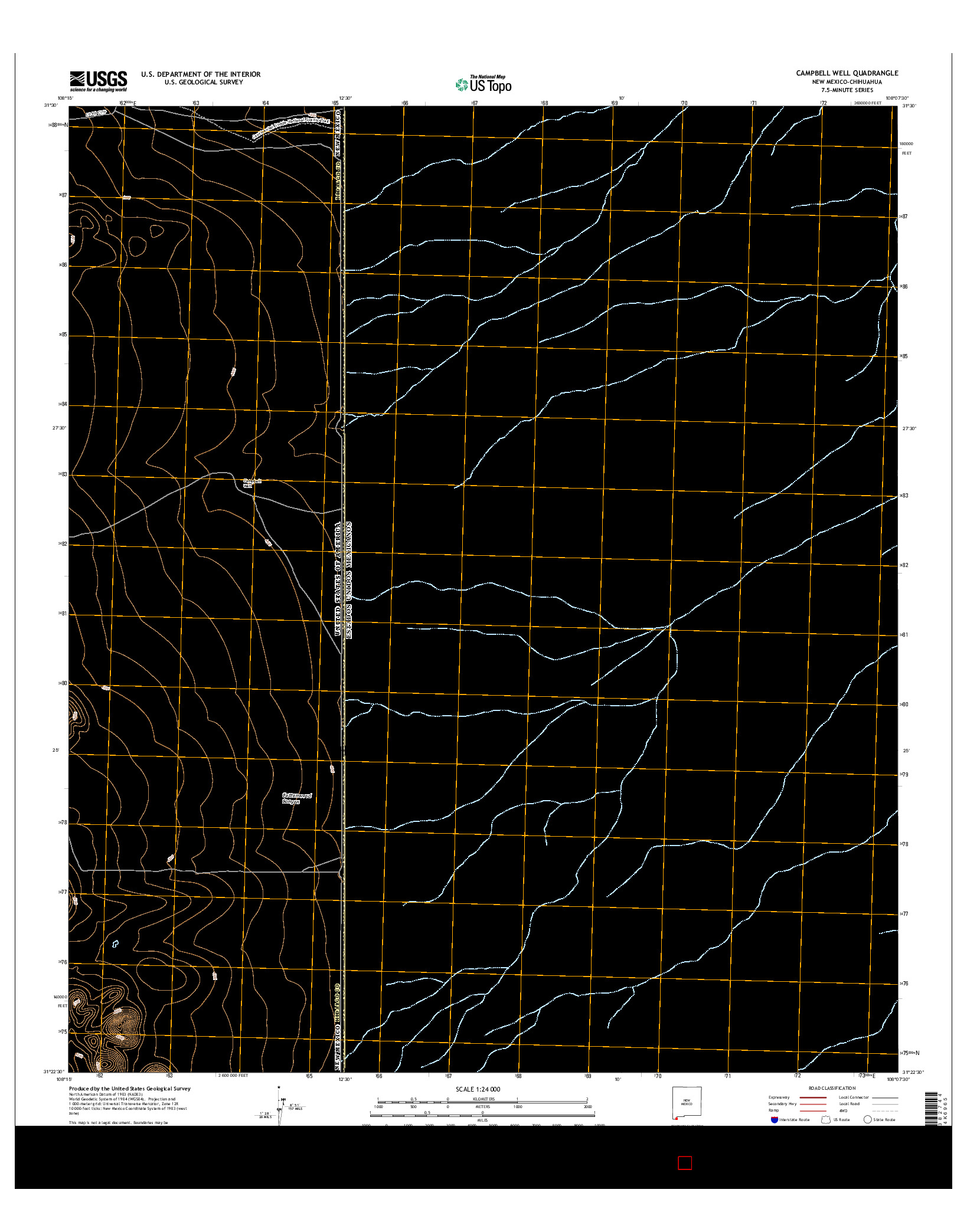 USGS US TOPO 7.5-MINUTE MAP FOR CAMPBELL WELL, NM-CHH 2017