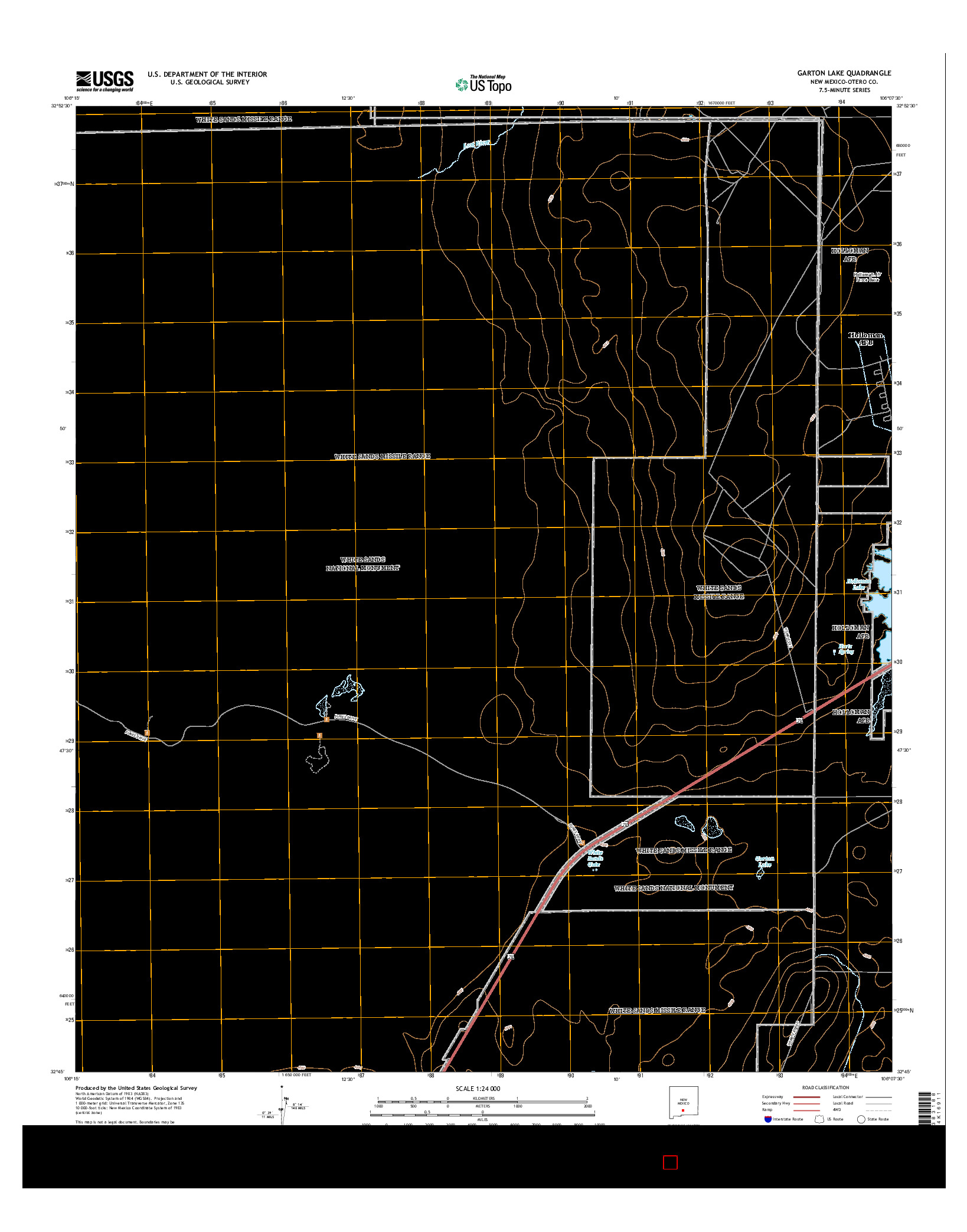 USGS US TOPO 7.5-MINUTE MAP FOR GARTON LAKE, NM 2017