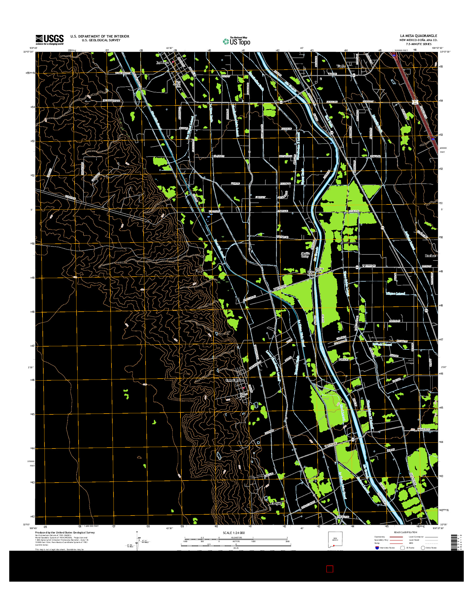 USGS US TOPO 7.5-MINUTE MAP FOR LA MESA, NM 2017