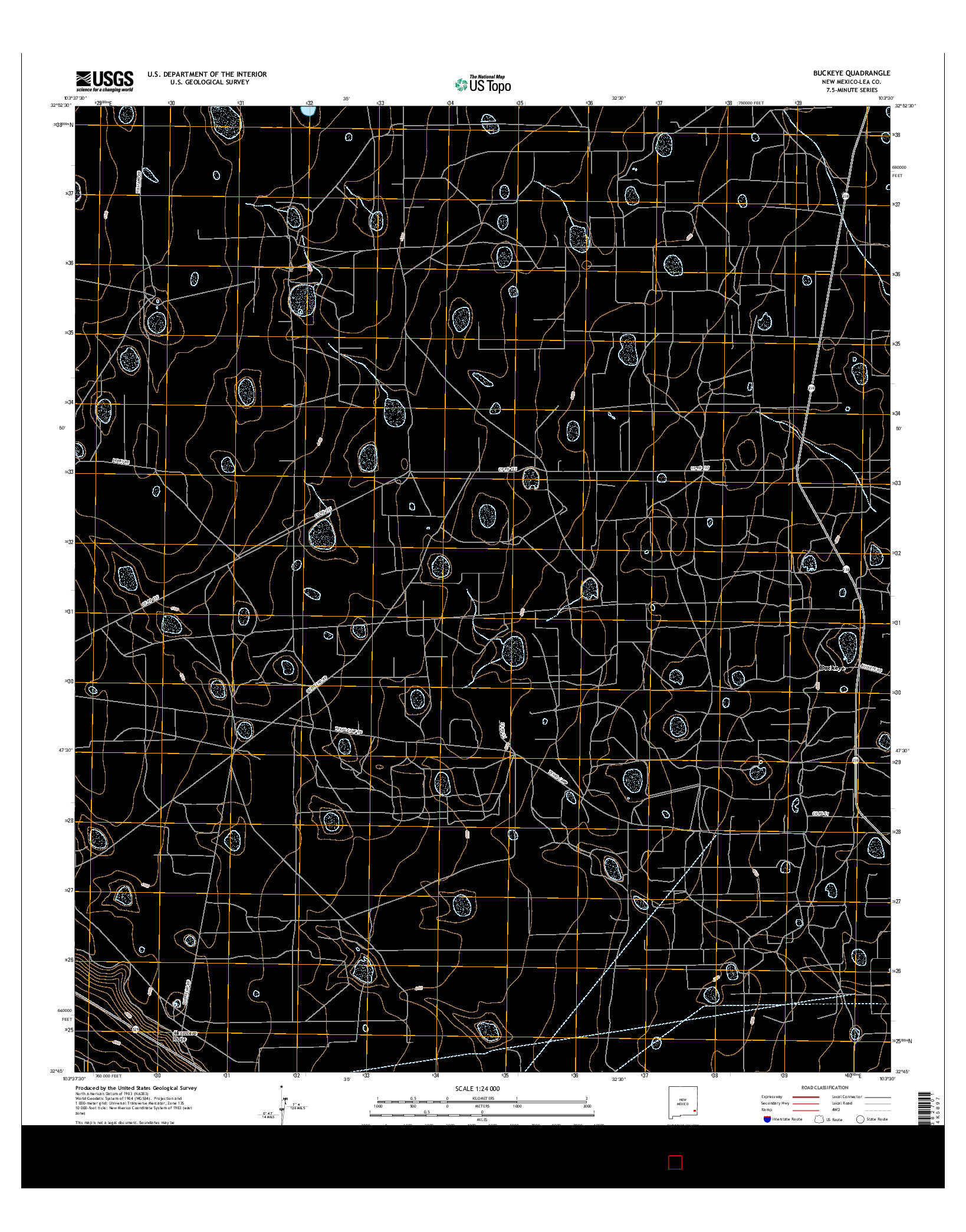 USGS US TOPO 7.5-MINUTE MAP FOR BUCKEYE, NM 2017