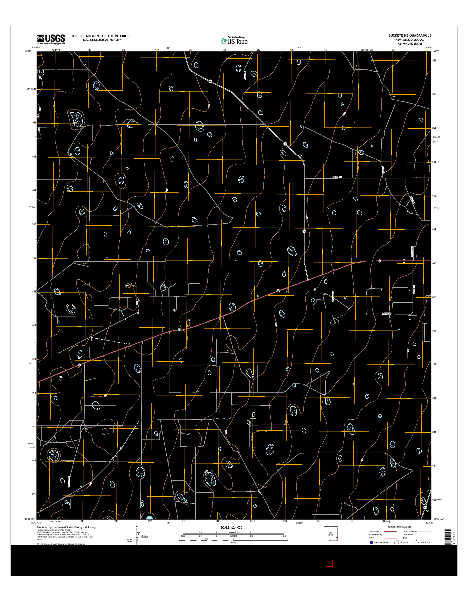 USGS US TOPO 7.5-MINUTE MAP FOR BUCKEYE NE, NM 2017