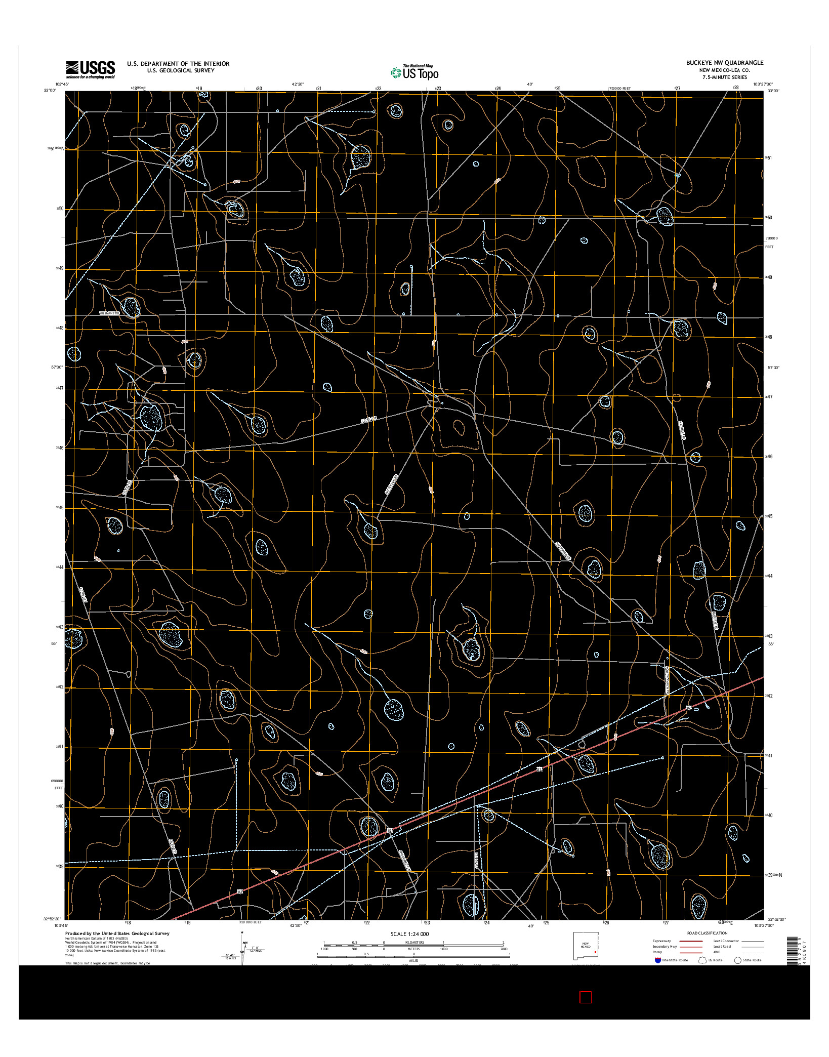 USGS US TOPO 7.5-MINUTE MAP FOR BUCKEYE NW, NM 2017