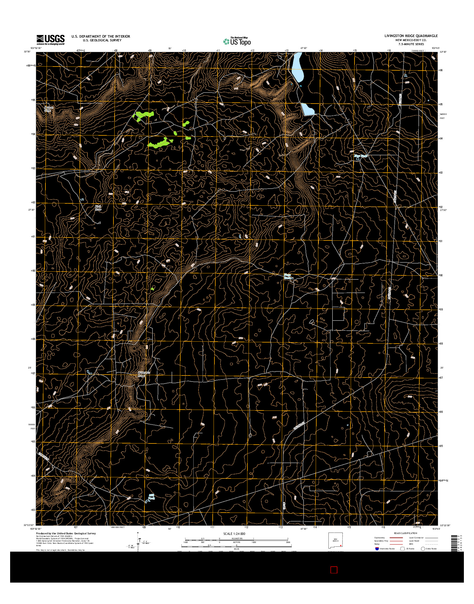 USGS US TOPO 7.5-MINUTE MAP FOR LIVINGSTON RIDGE, NM 2017