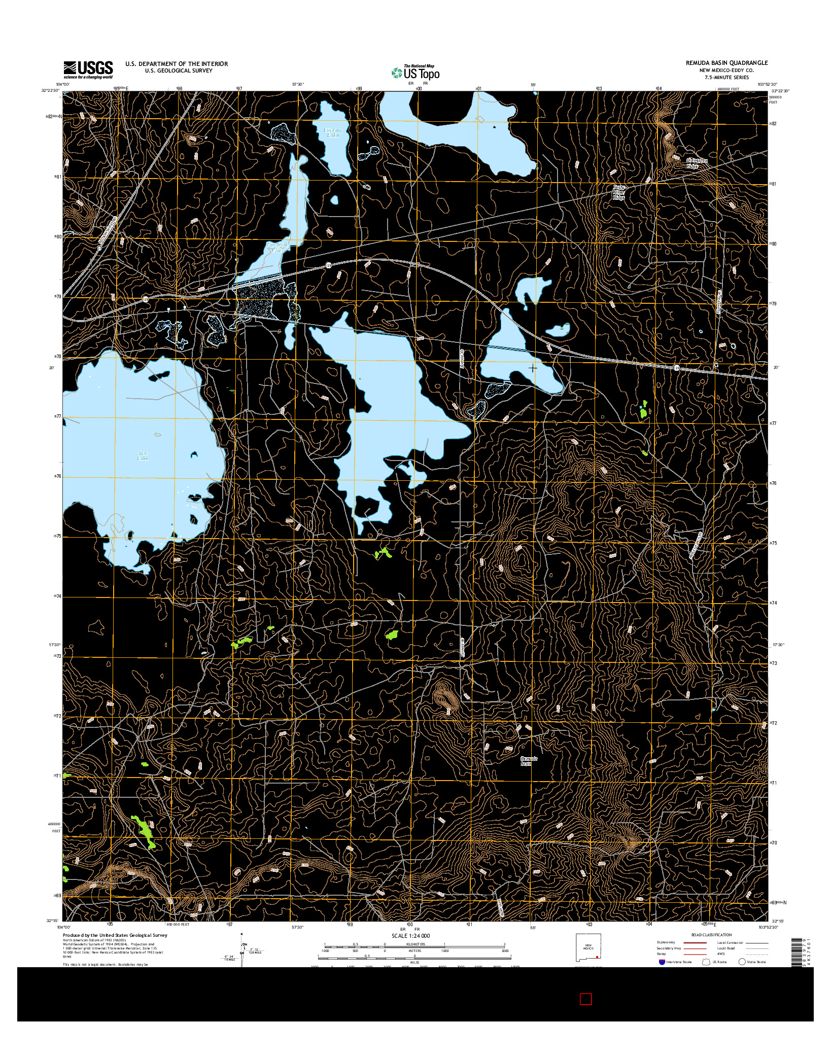 USGS US TOPO 7.5-MINUTE MAP FOR REMUDA BASIN, NM 2017