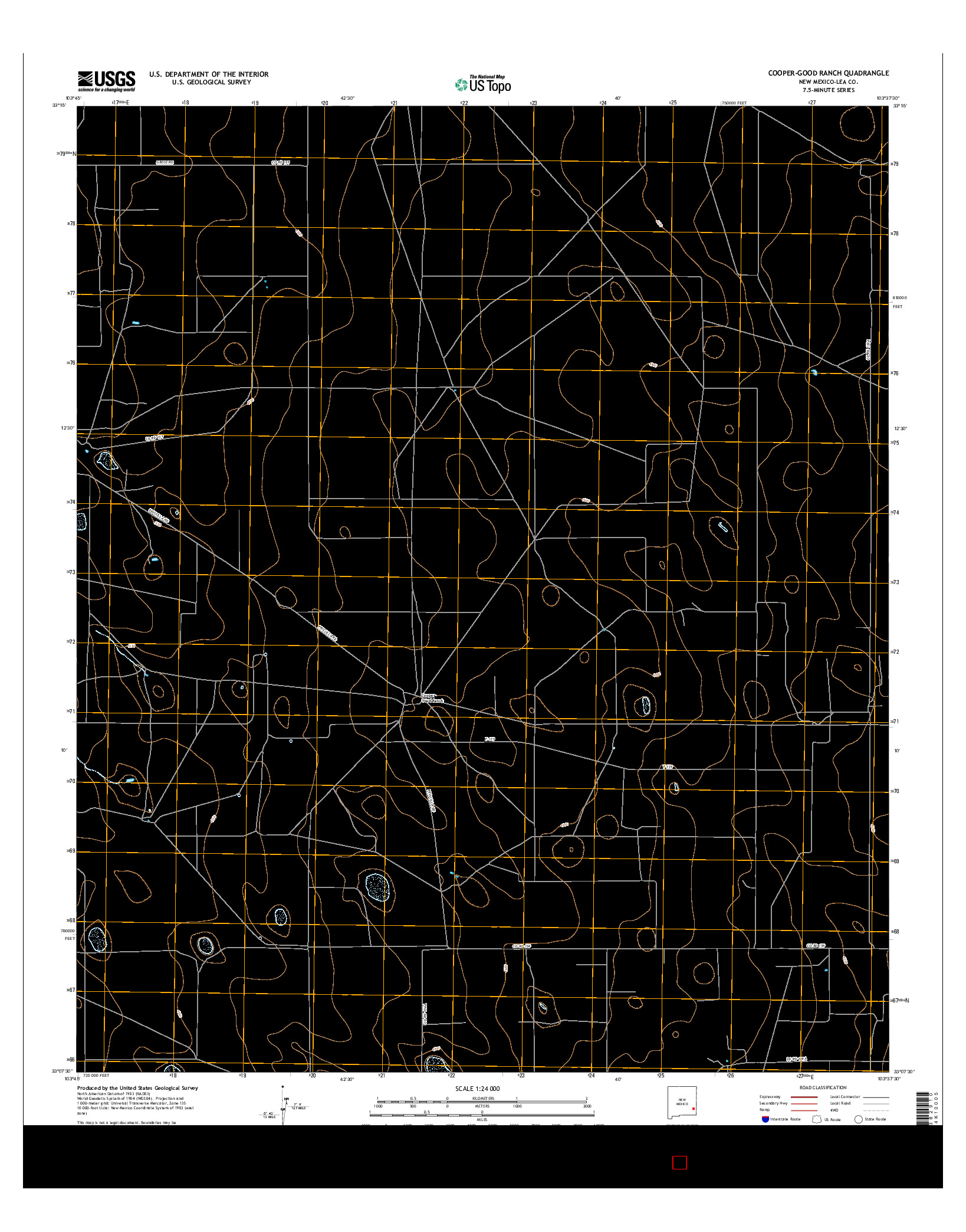 USGS US TOPO 7.5-MINUTE MAP FOR COOPER-GOOD RANCH, NM 2017