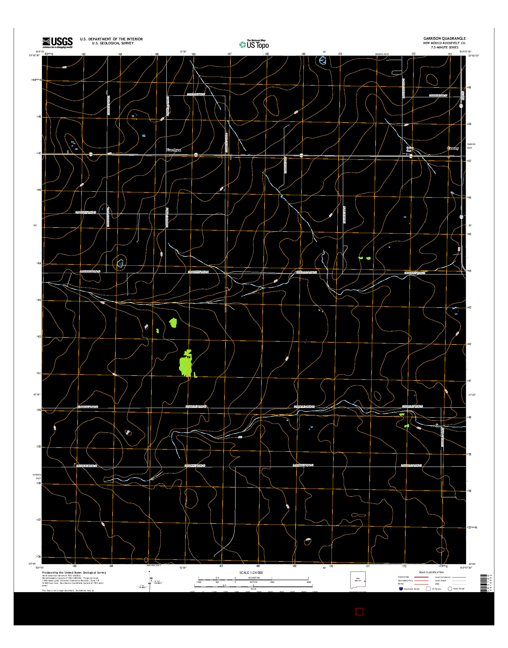 USGS US TOPO 7.5-MINUTE MAP FOR GARRISON, NM 2017