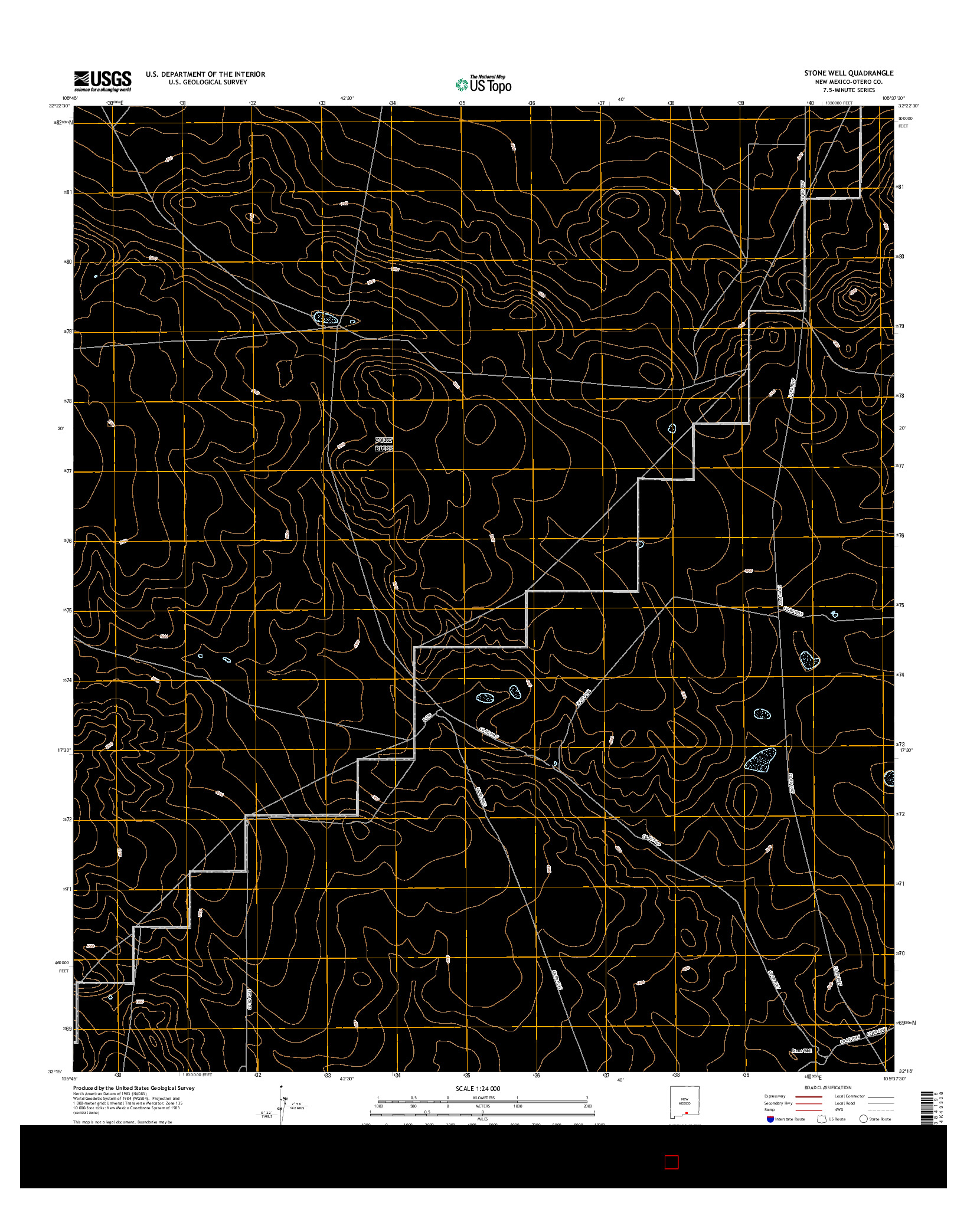 USGS US TOPO 7.5-MINUTE MAP FOR STONE WELL, NM 2017