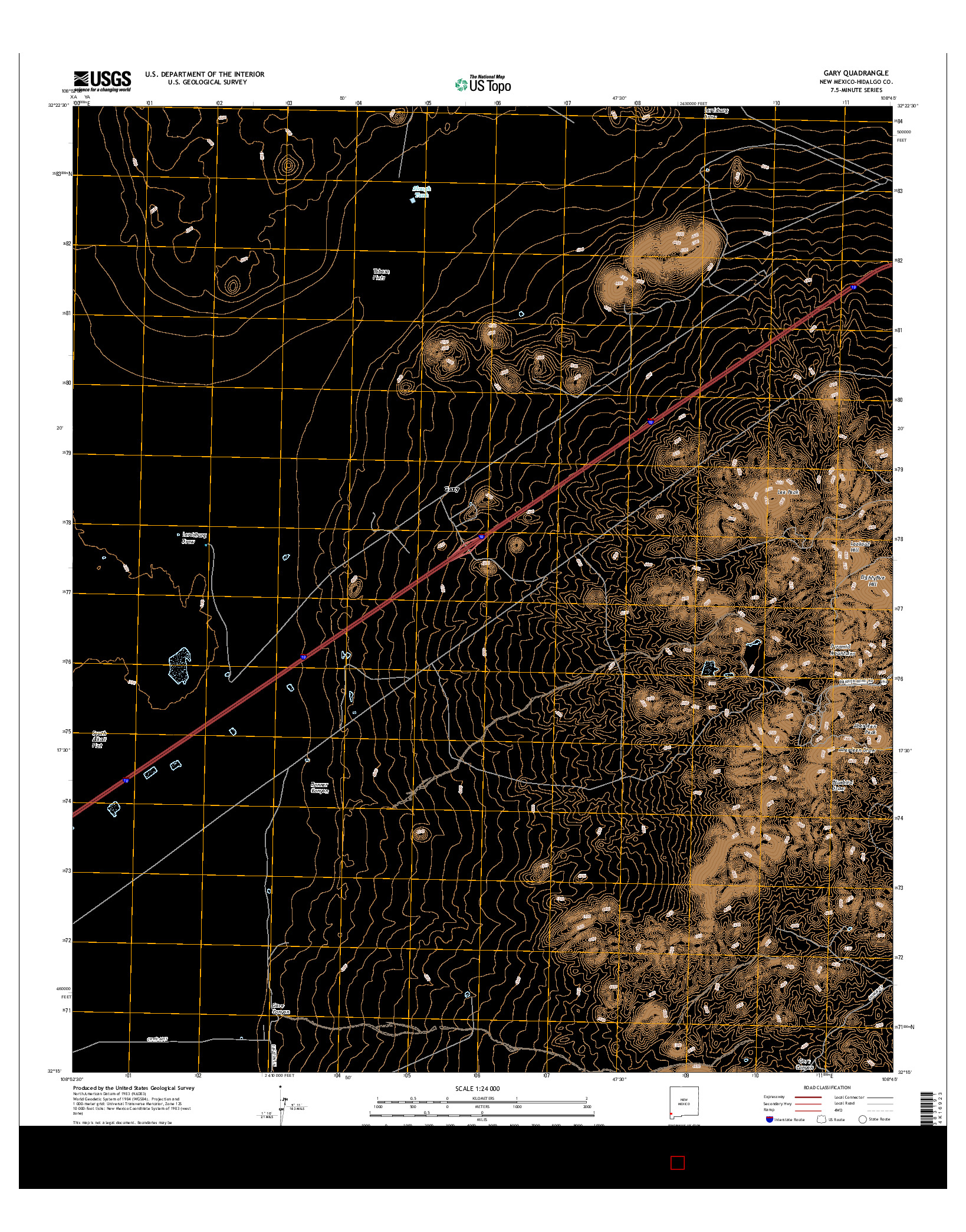 USGS US TOPO 7.5-MINUTE MAP FOR GARY, NM 2017