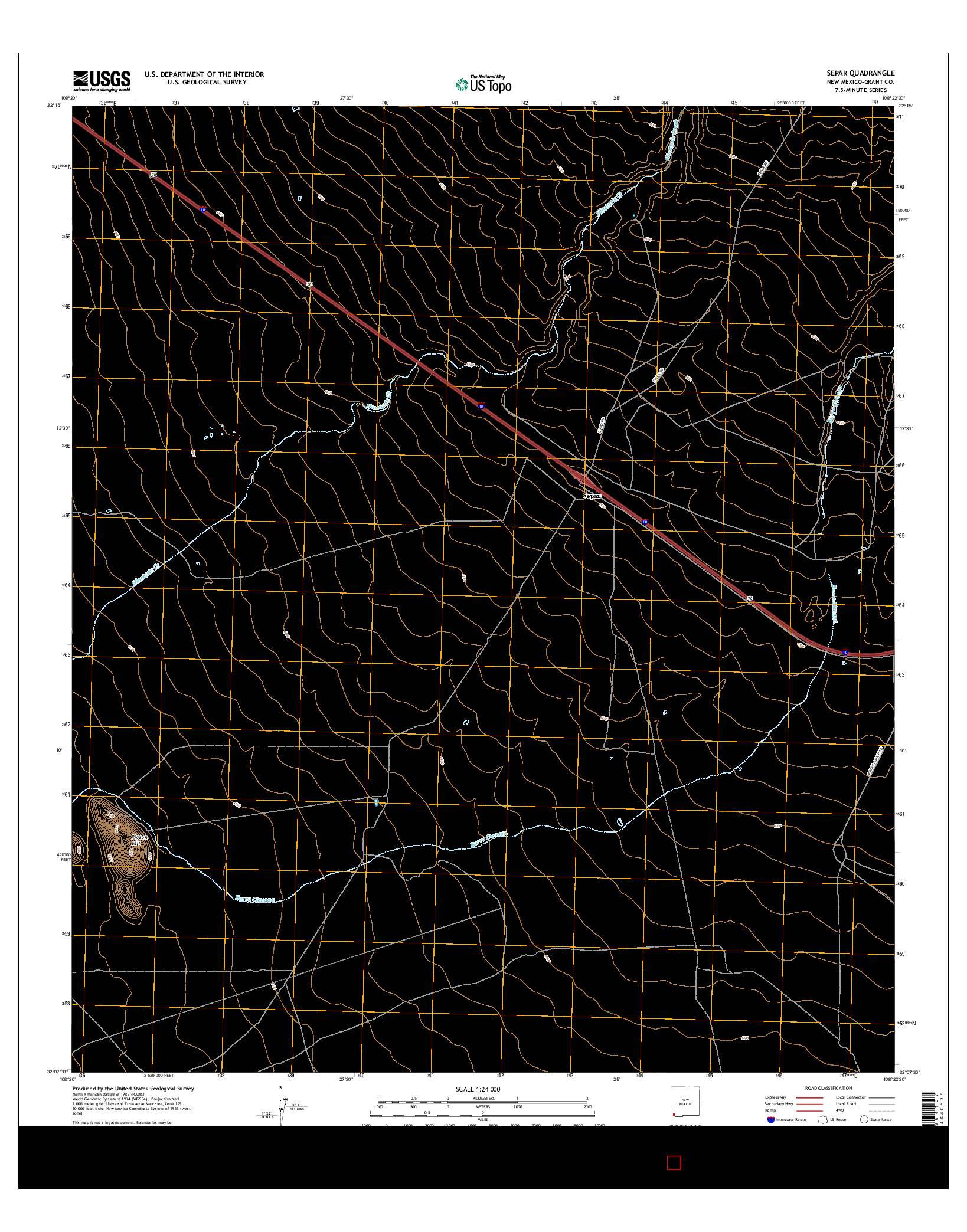 USGS US TOPO 7.5-MINUTE MAP FOR SEPAR, NM 2017